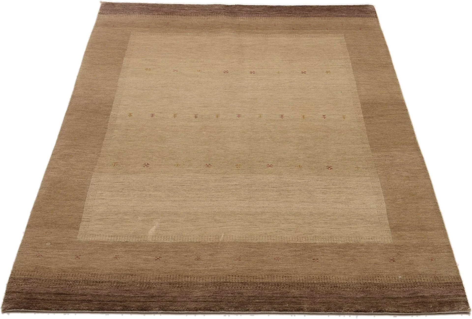 Hand-Knotted Wool Loribaft Indian Rug, 122 × 181 cm