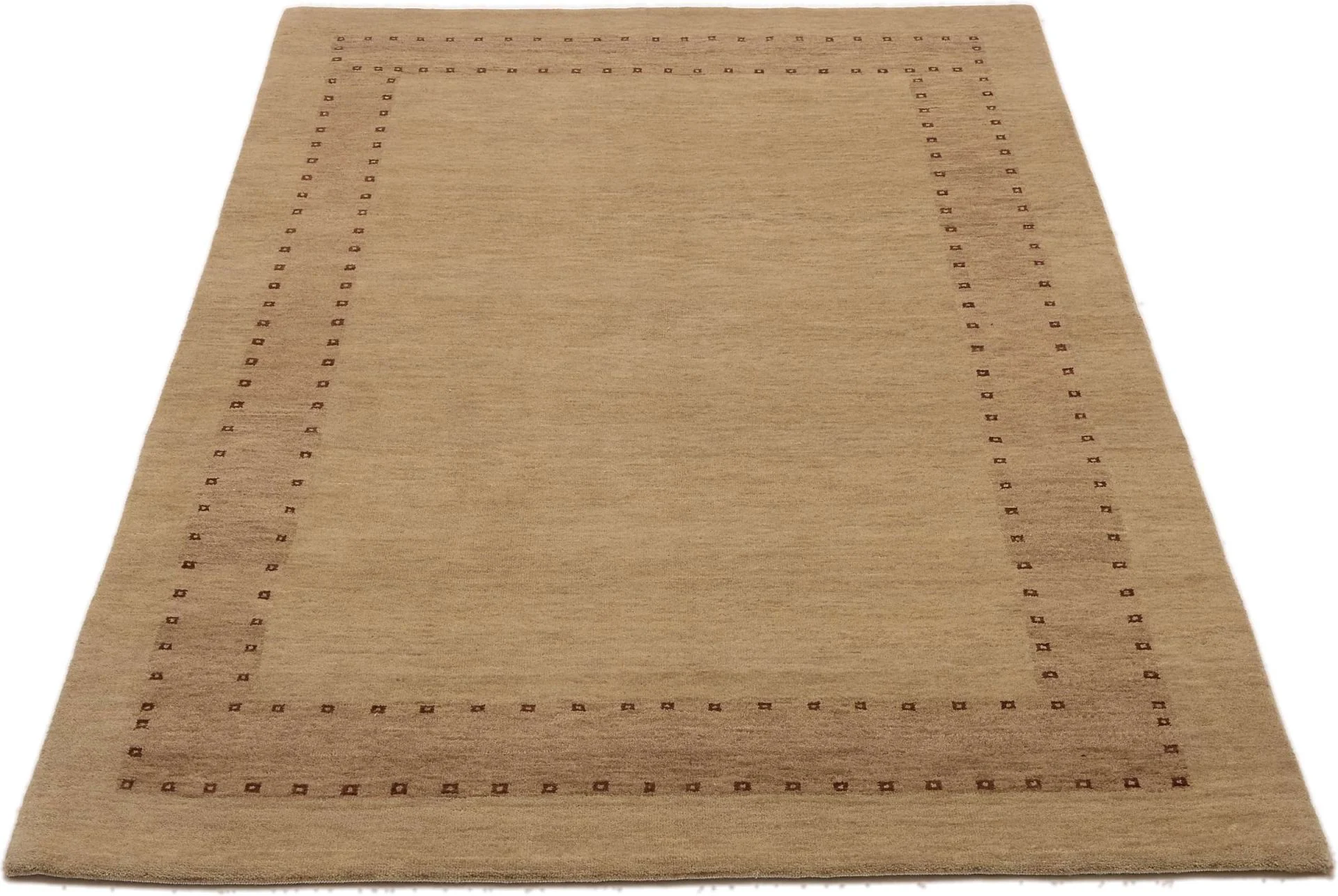 Hand-Knotted Wool Loribaft Indian Rug, 122 × 184 cm