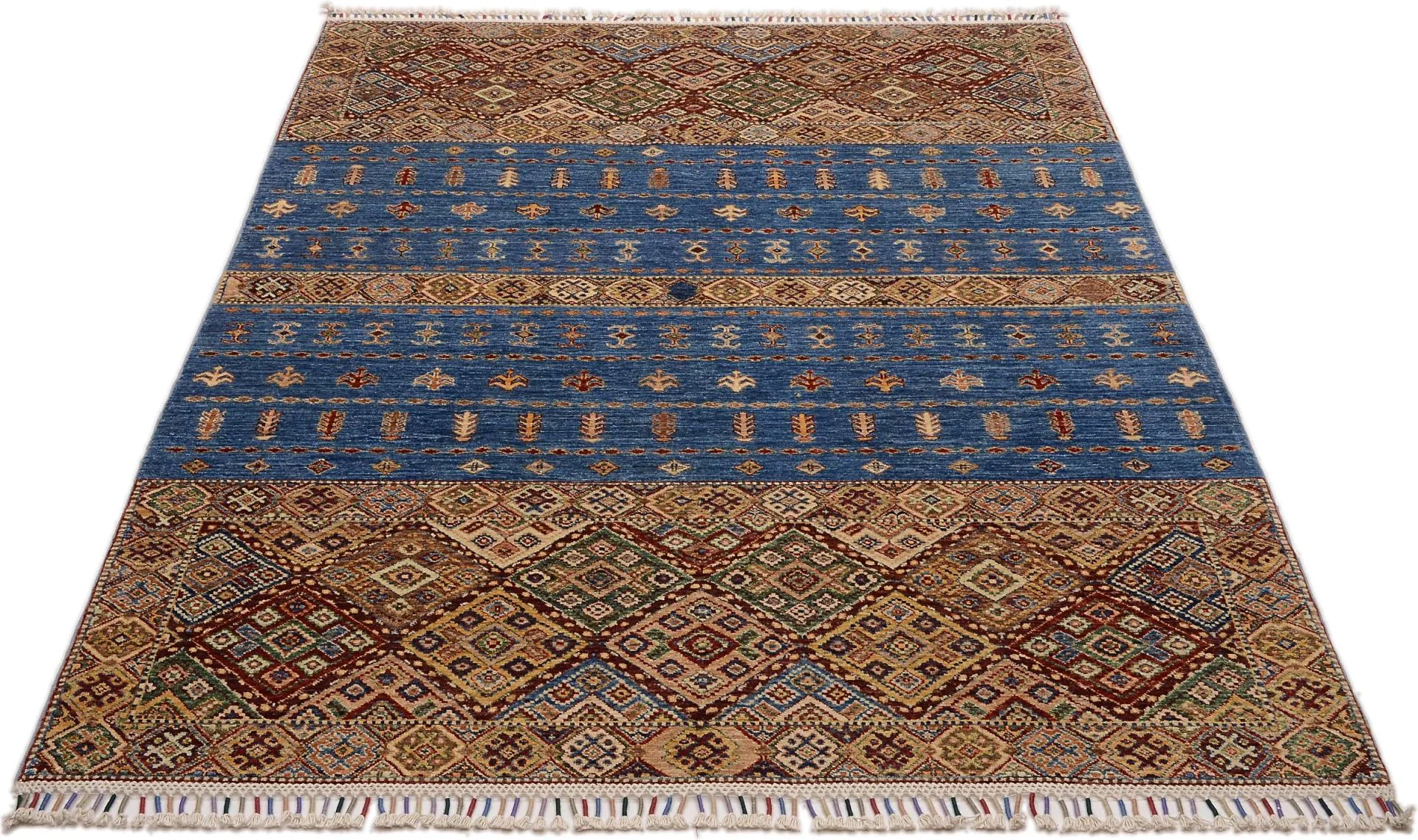 Hand-Knotted Wool Samarkand Pakistani Rug, 174 × 243 cm