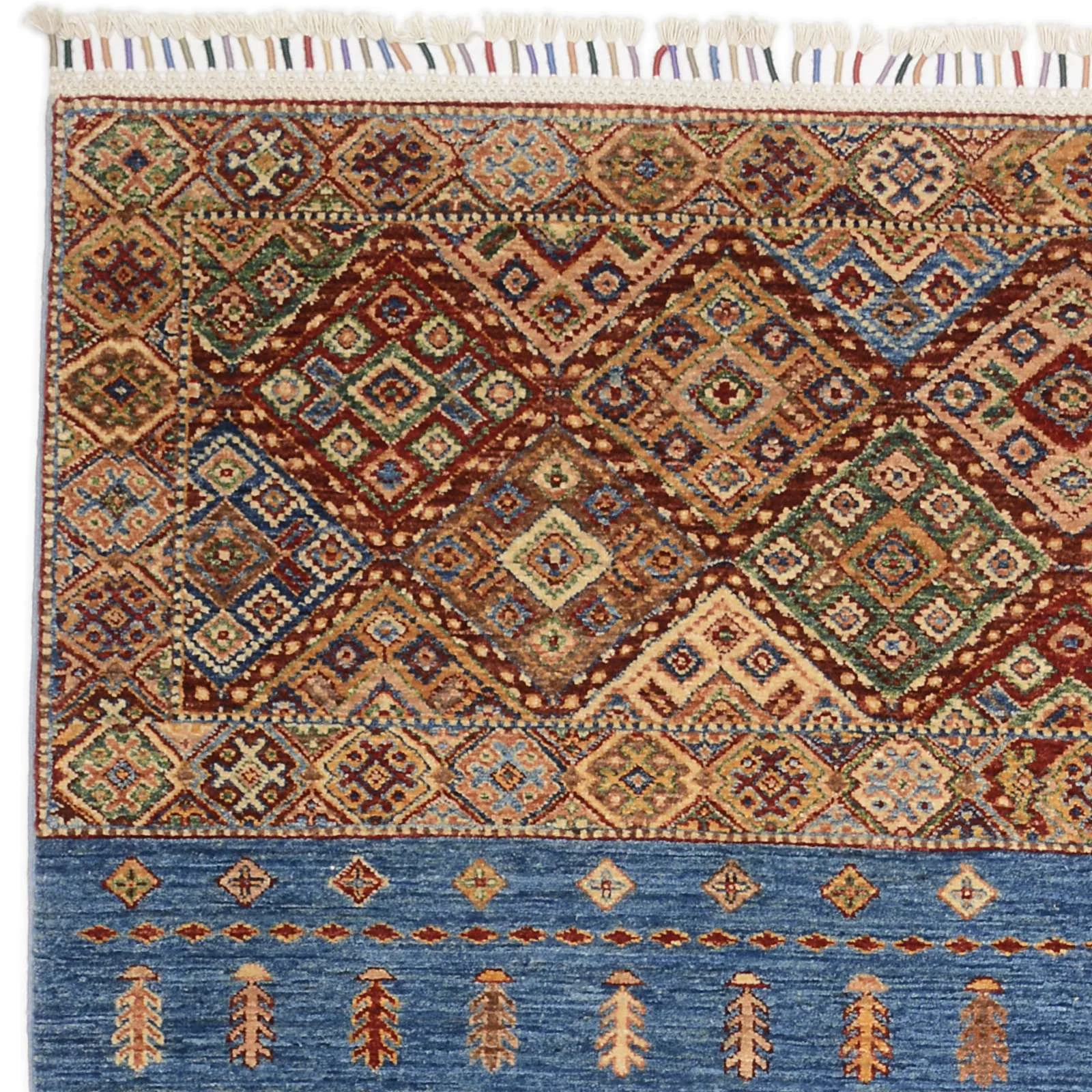 Hand-Knotted Wool Samarkand Pakistani Rug, 174 × 243 cm