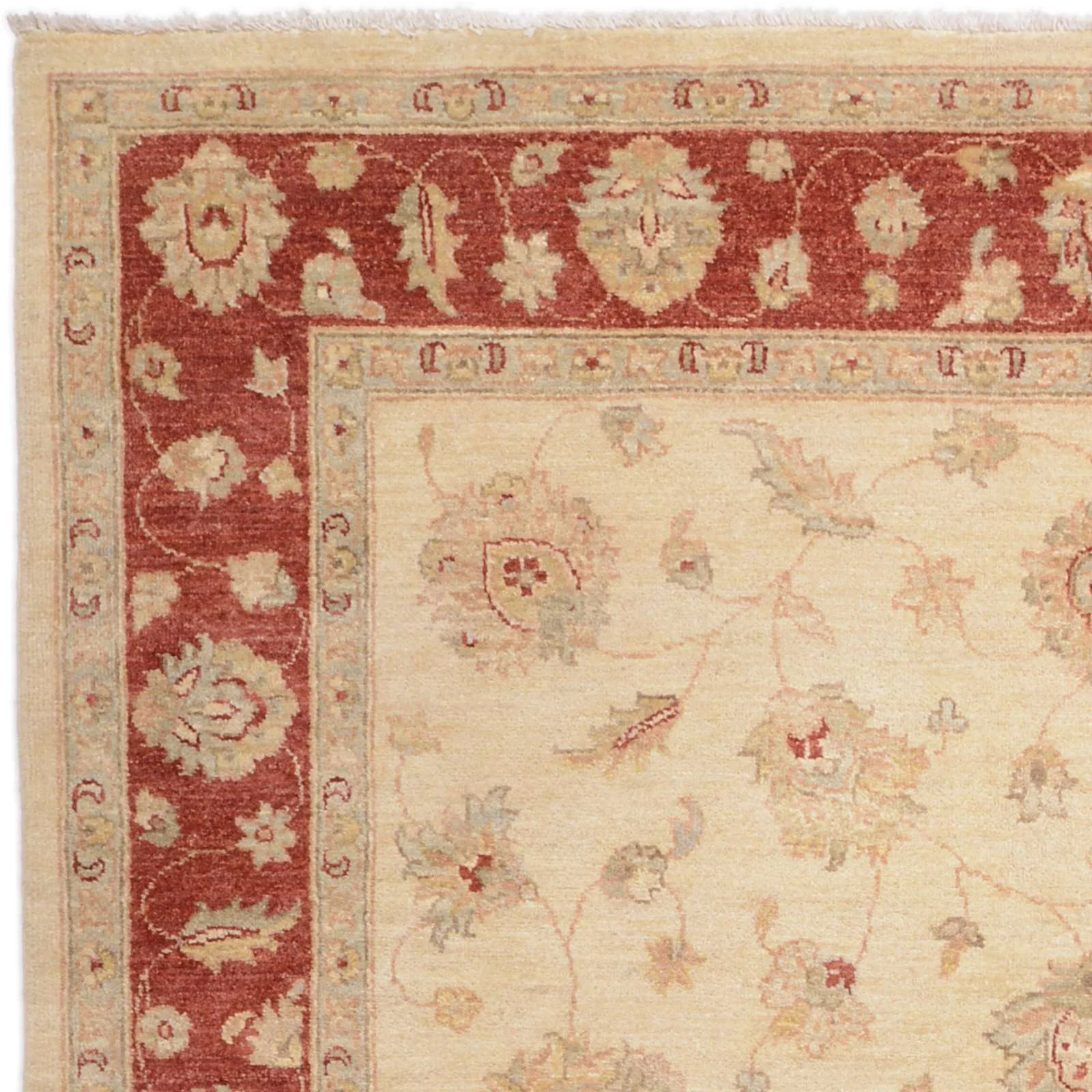 Ziegler Afghan Rug — hand-knotted, 168 × 247 cm, Wool