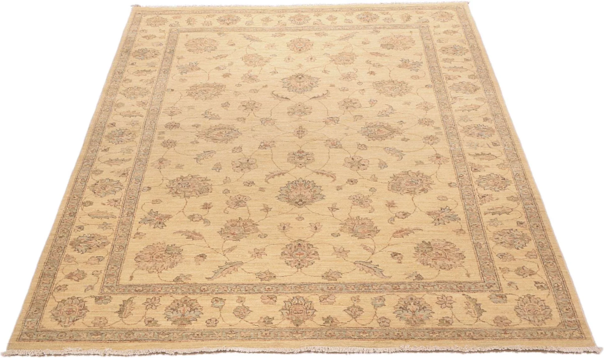 Hand-Knotted Wool Ziegler Afghan Rug, 170 × 234 cm