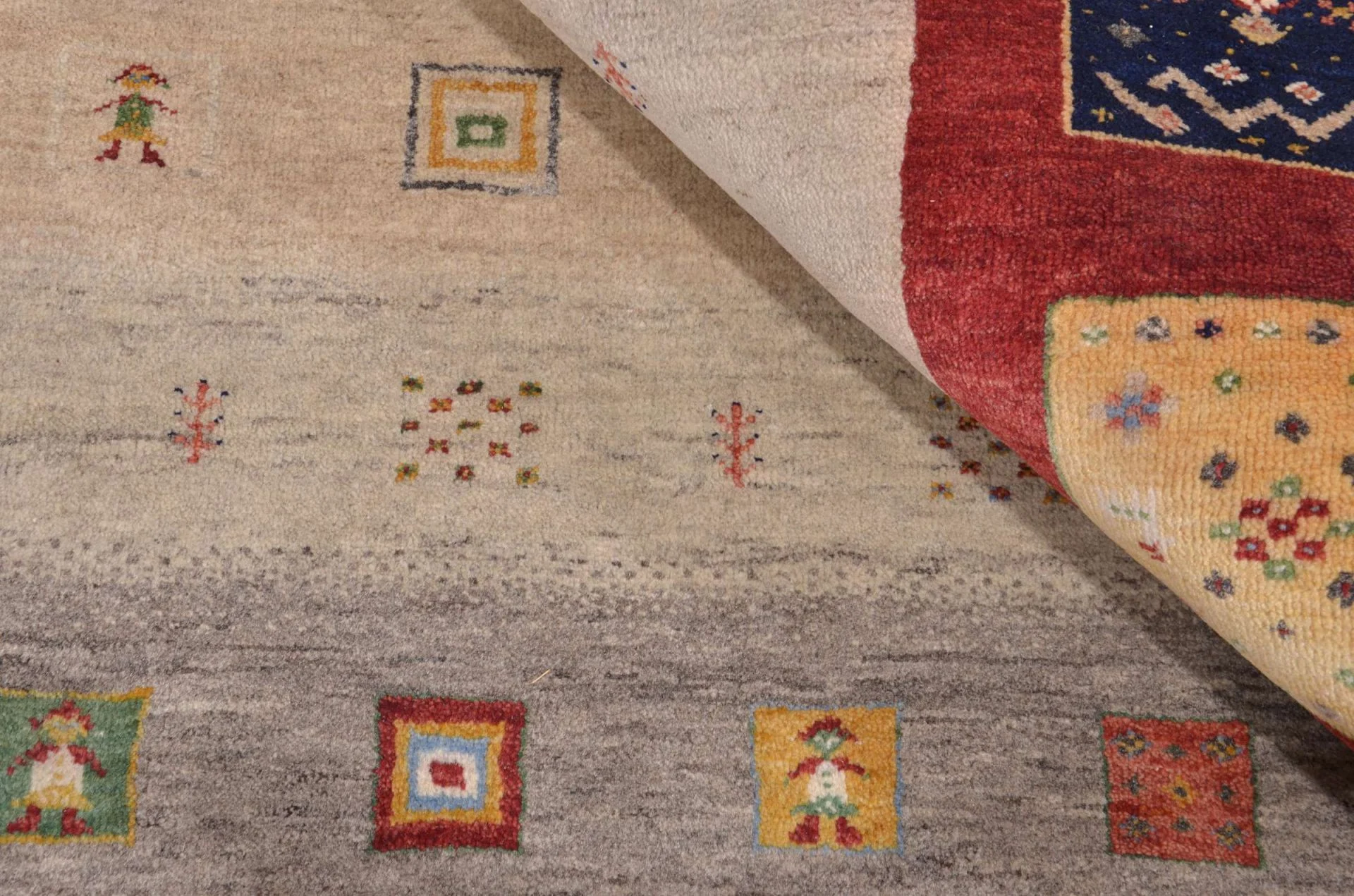 Loribaft Indian Rug — hand-knotted, 202 × 203 cm, Wool