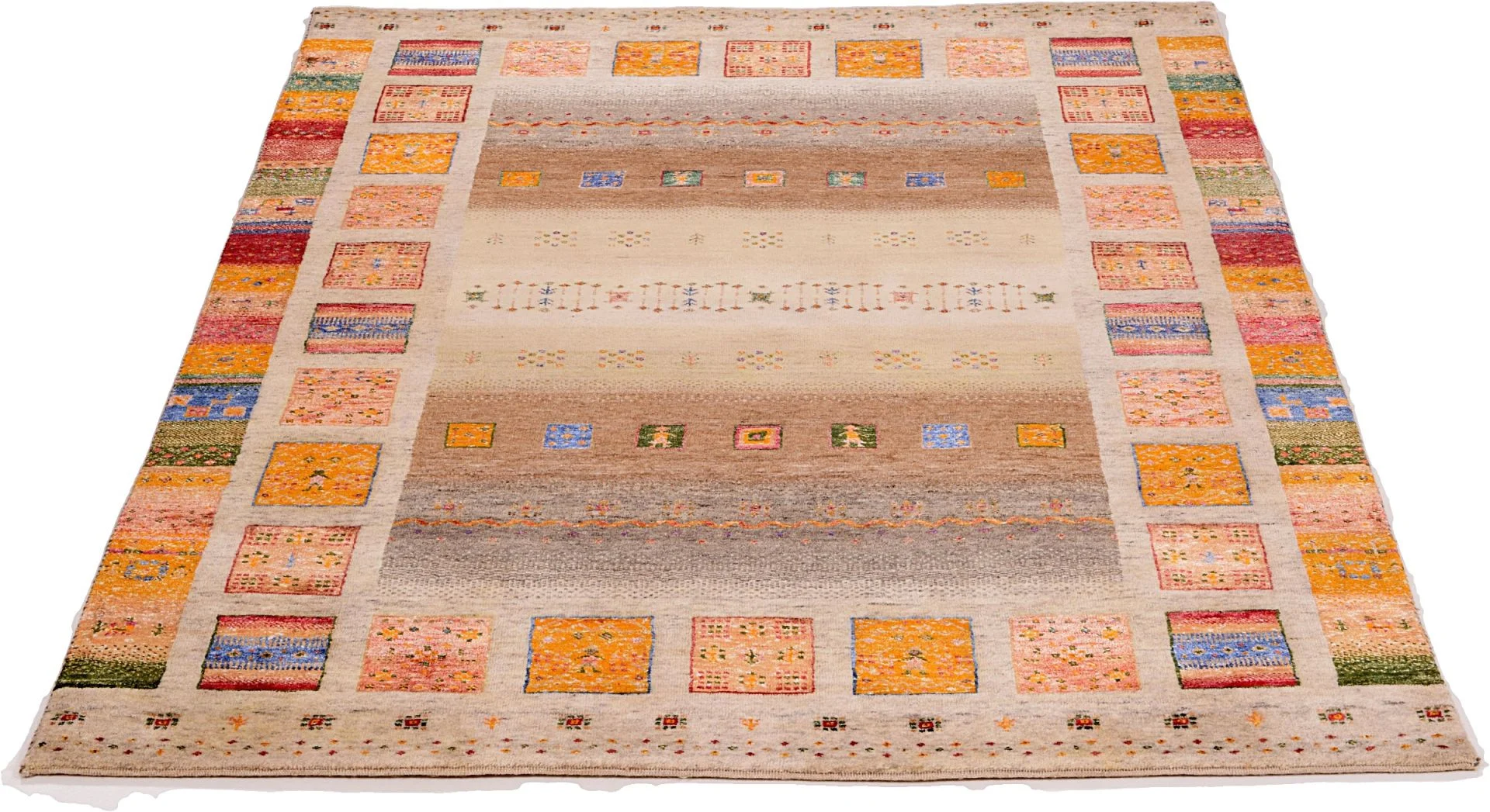 Loribaft Indian Rug 156 × 209 cm, Wool & Silk, hand-knotted