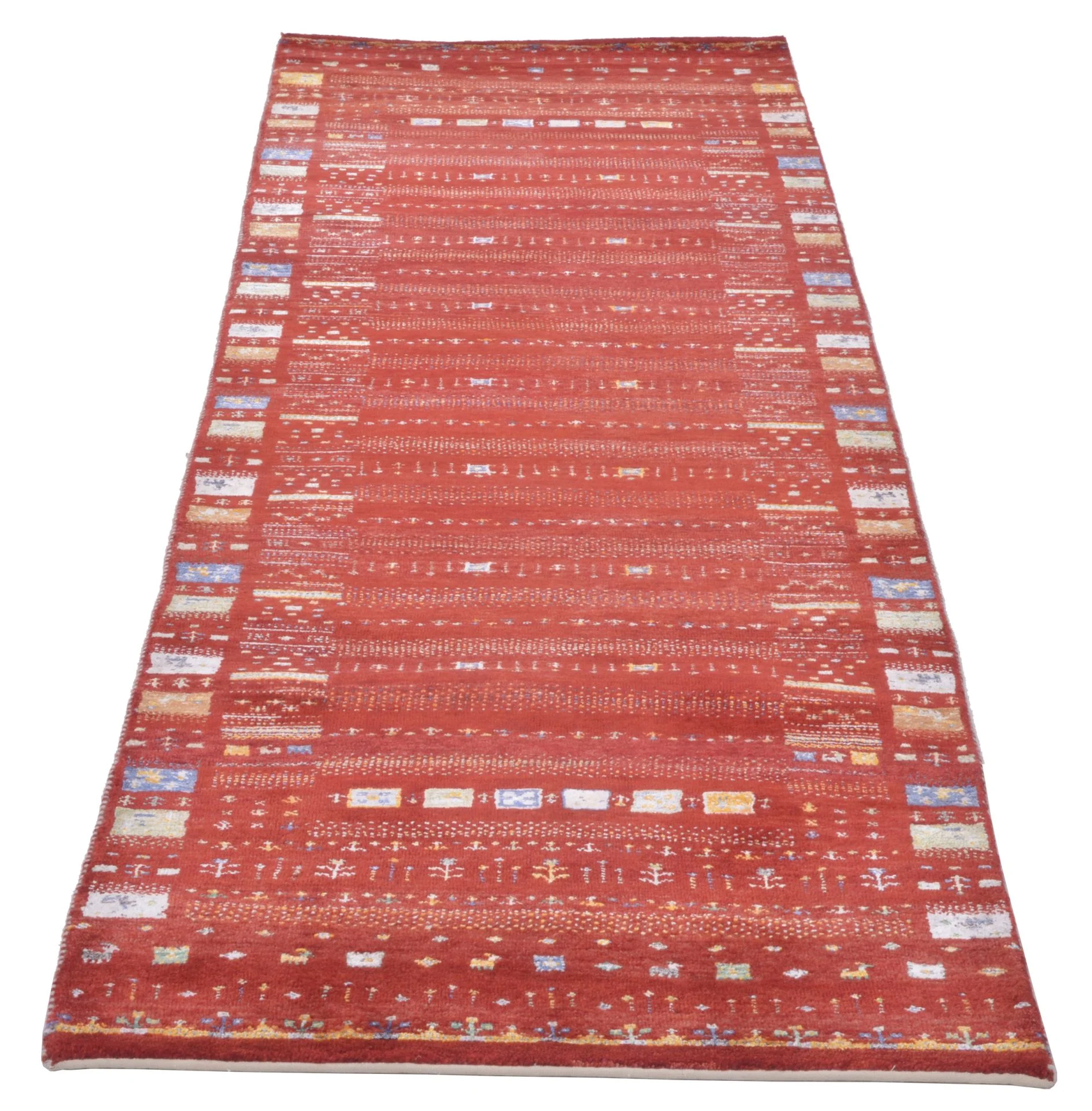 orientteppich-rizbaft-83-x-303-cm-schurwolle-handgeknupft-laufer-4 Loribaft Indian Rug 83 × 303 cm, Wool, hand-knotted