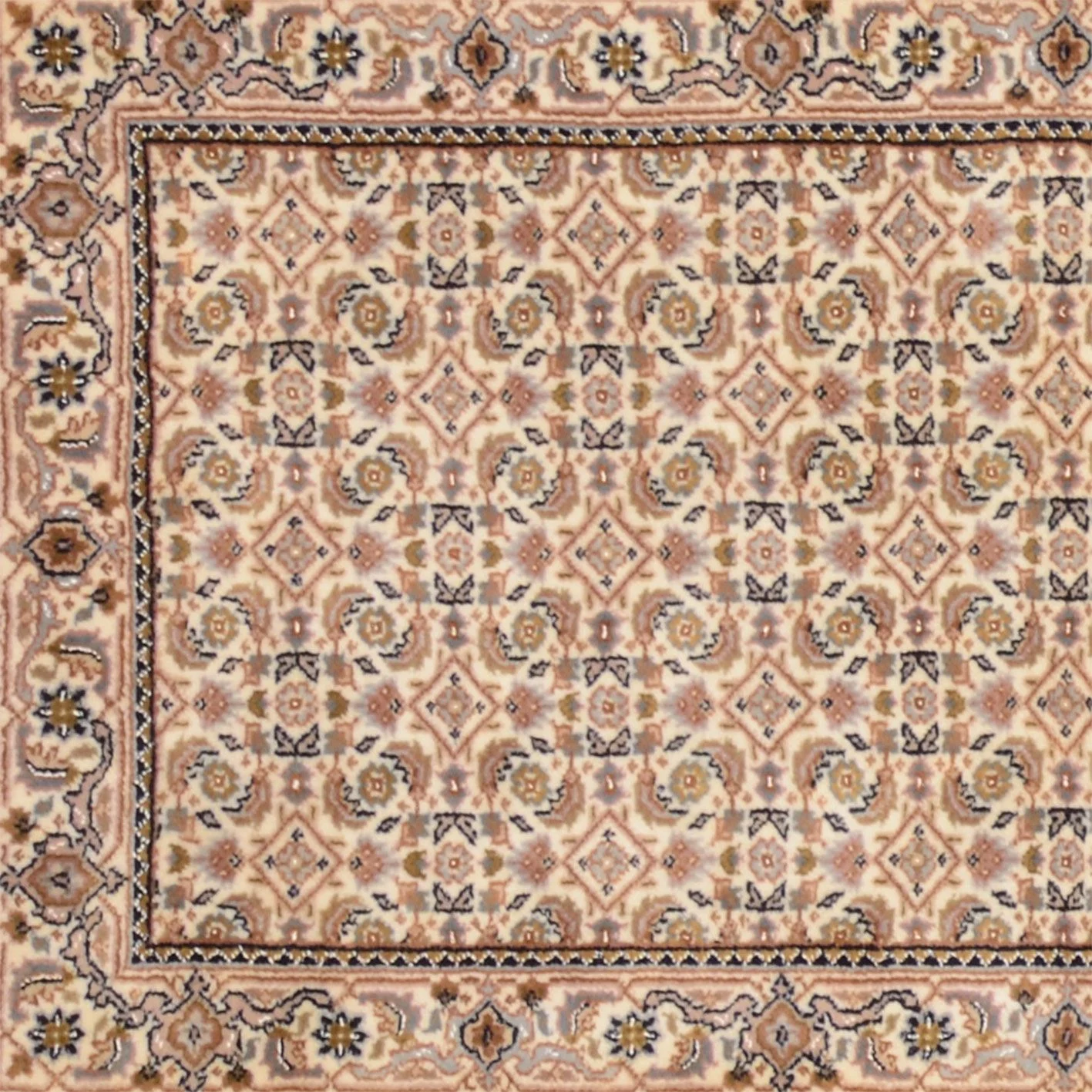 Hand-Knotted Wool Tabriz Indian Rug, 80 × 303 cm