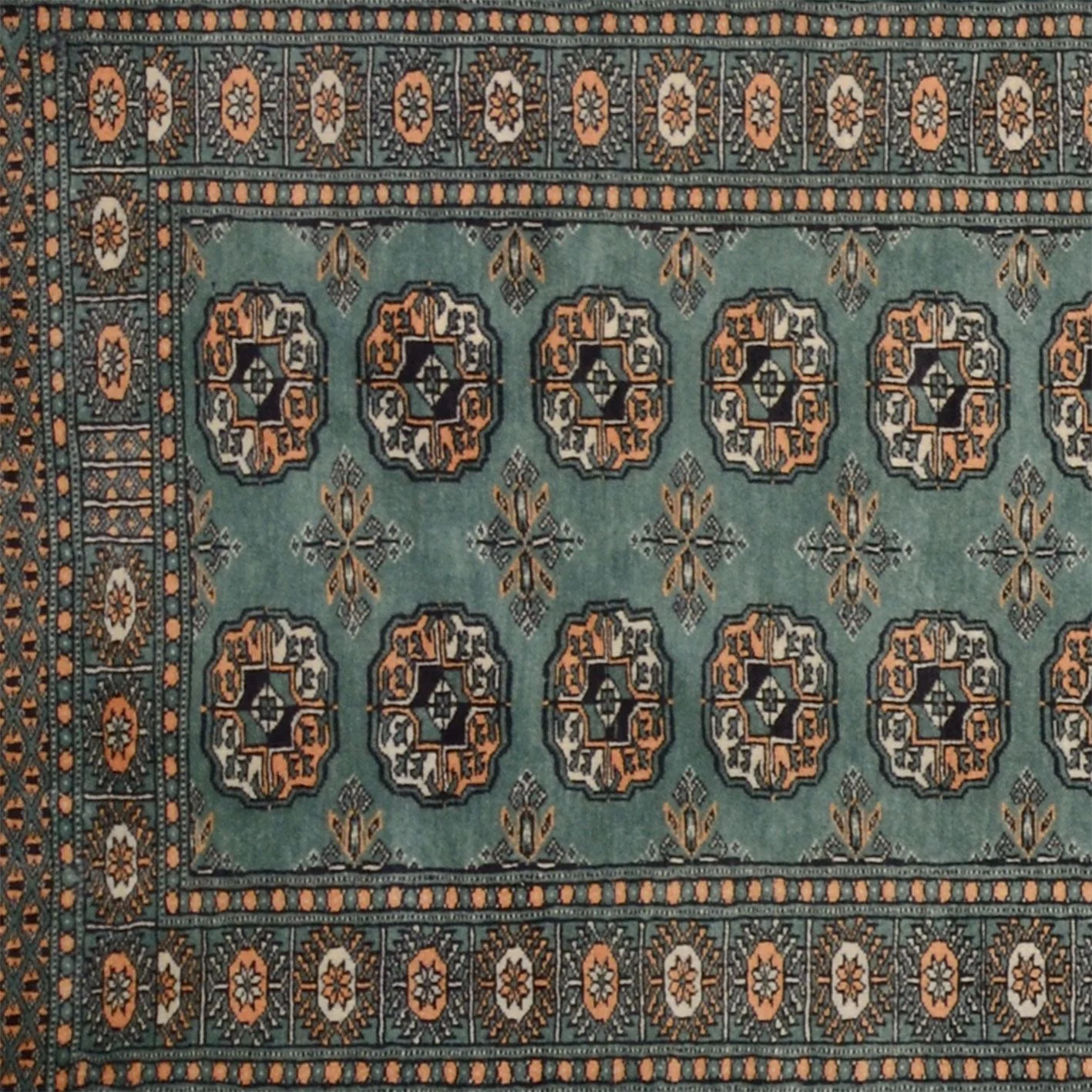 Hand-Knotted Wool Pakistani Rug, 80 × 314 cm