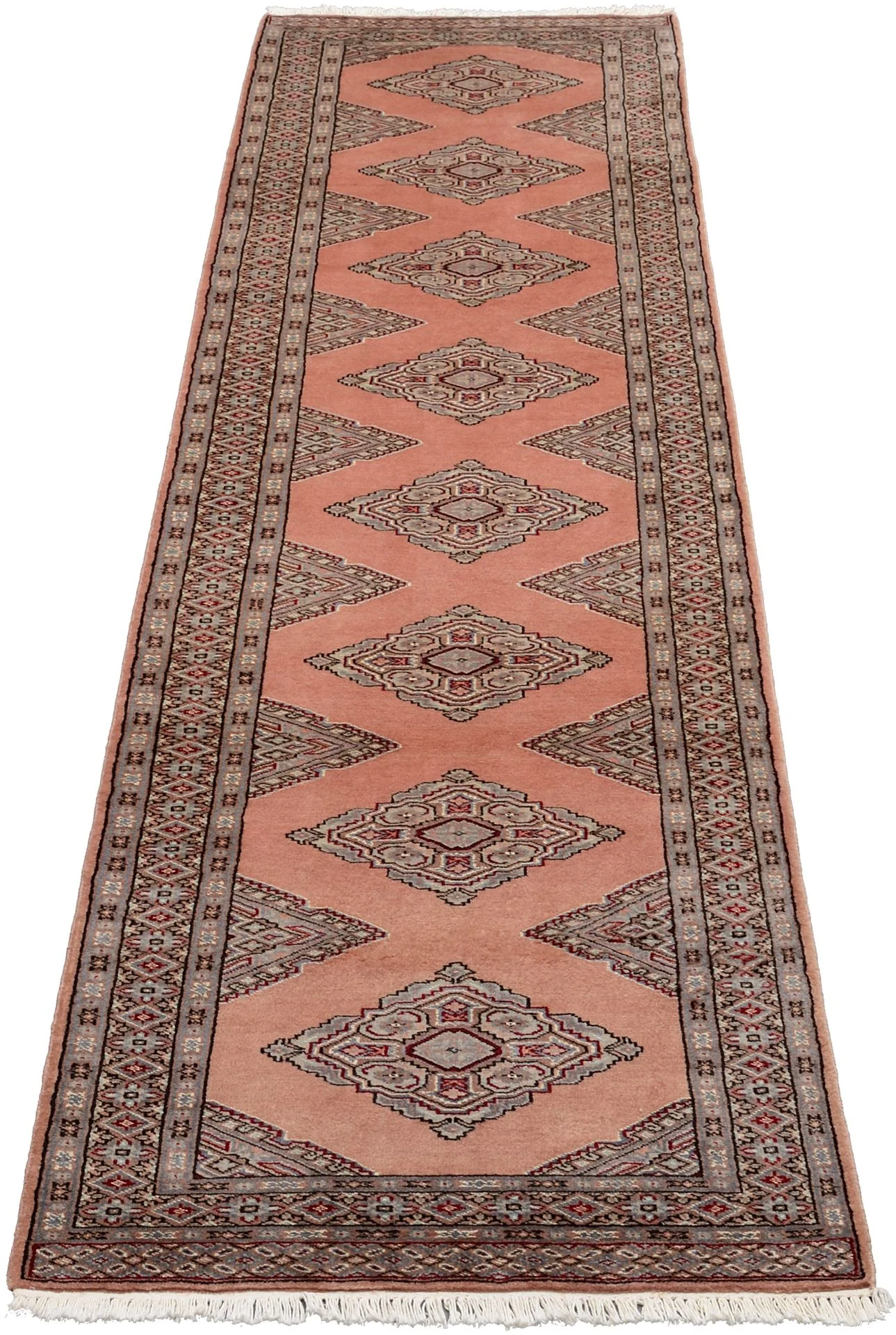 Hand-Knotted Wool Pakistani Rug, 76 × 307 cm