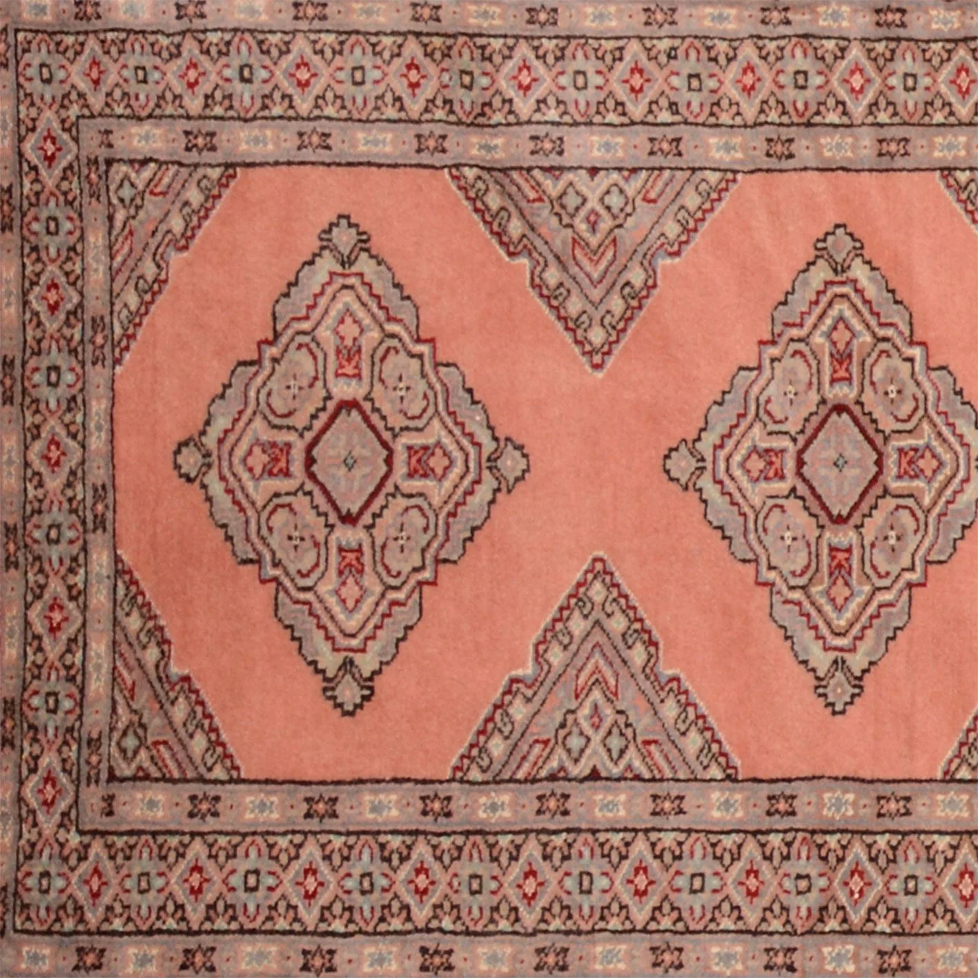 Hand-Knotted Wool Pakistani Rug, 76 × 307 cm