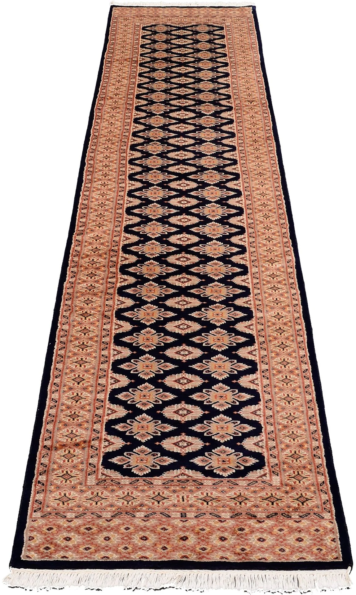 Hand-Knotted Wool Pakistani Rug, 79 × 378 cm