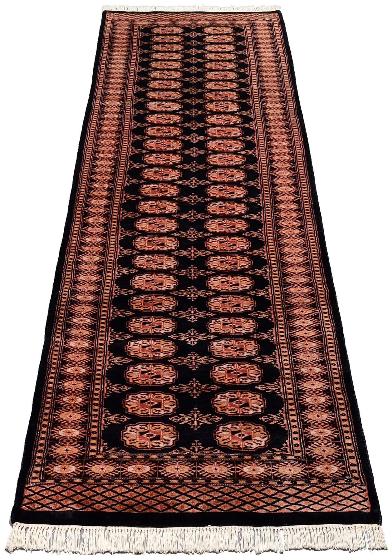 Hand-Knotted Wool Pakistani Rug, 80 × 290 cm