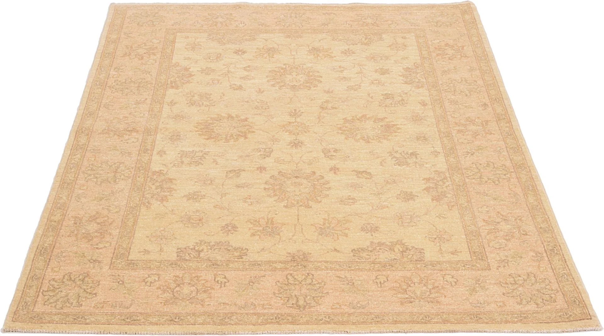 Hand-Knotted Wool Ziegler Pakistani Rug, 145 × 198 cm