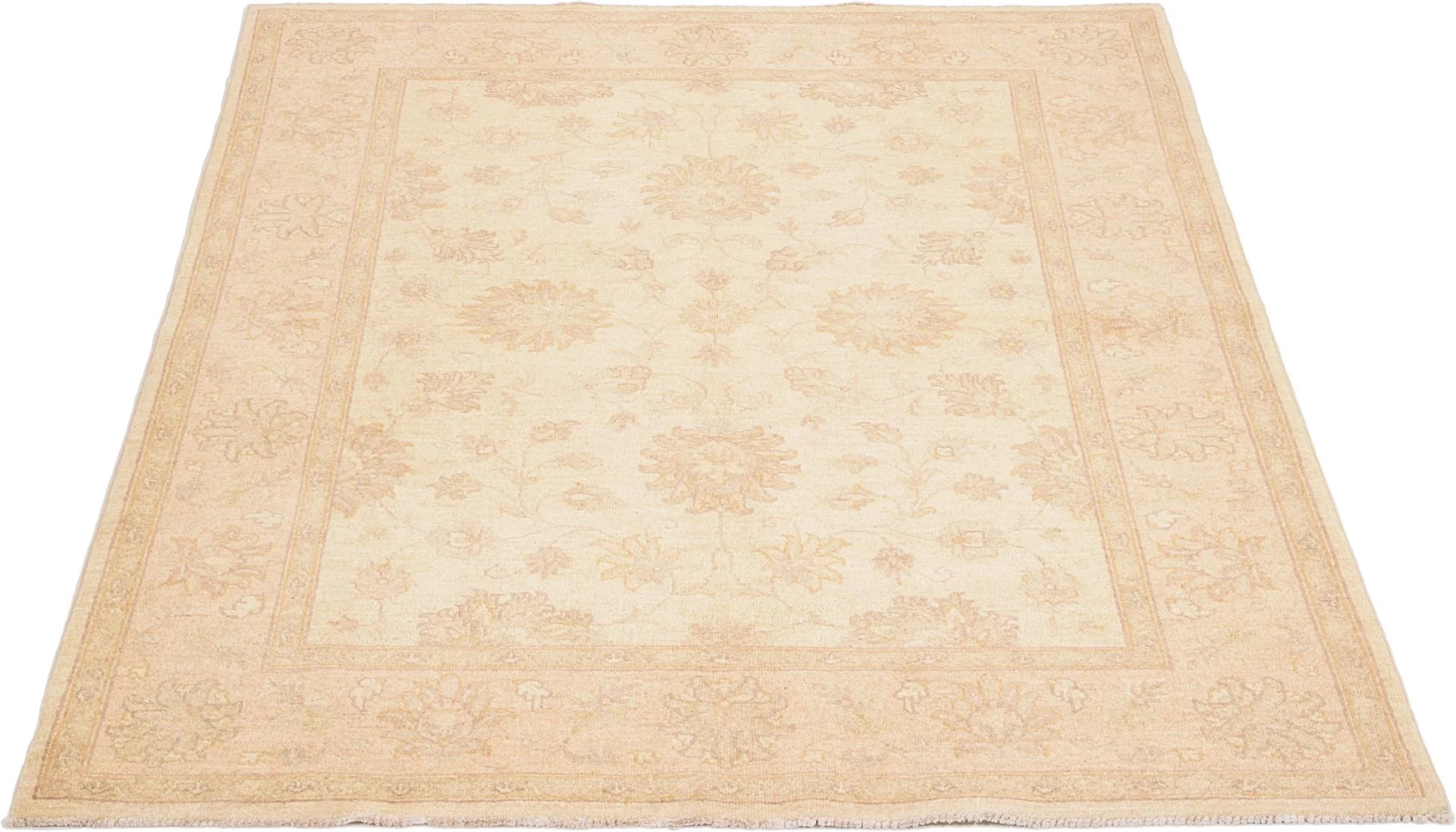 Hand-Knotted Wool Ziegler Pakistani Rug, 145 × 198 cm