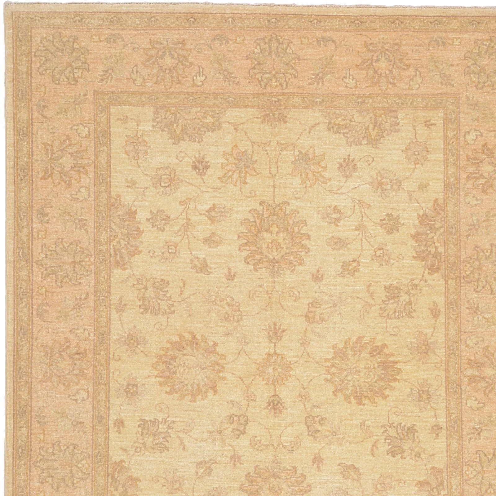Hand-Knotted Wool Ziegler Pakistani Rug, 145 × 198 cm