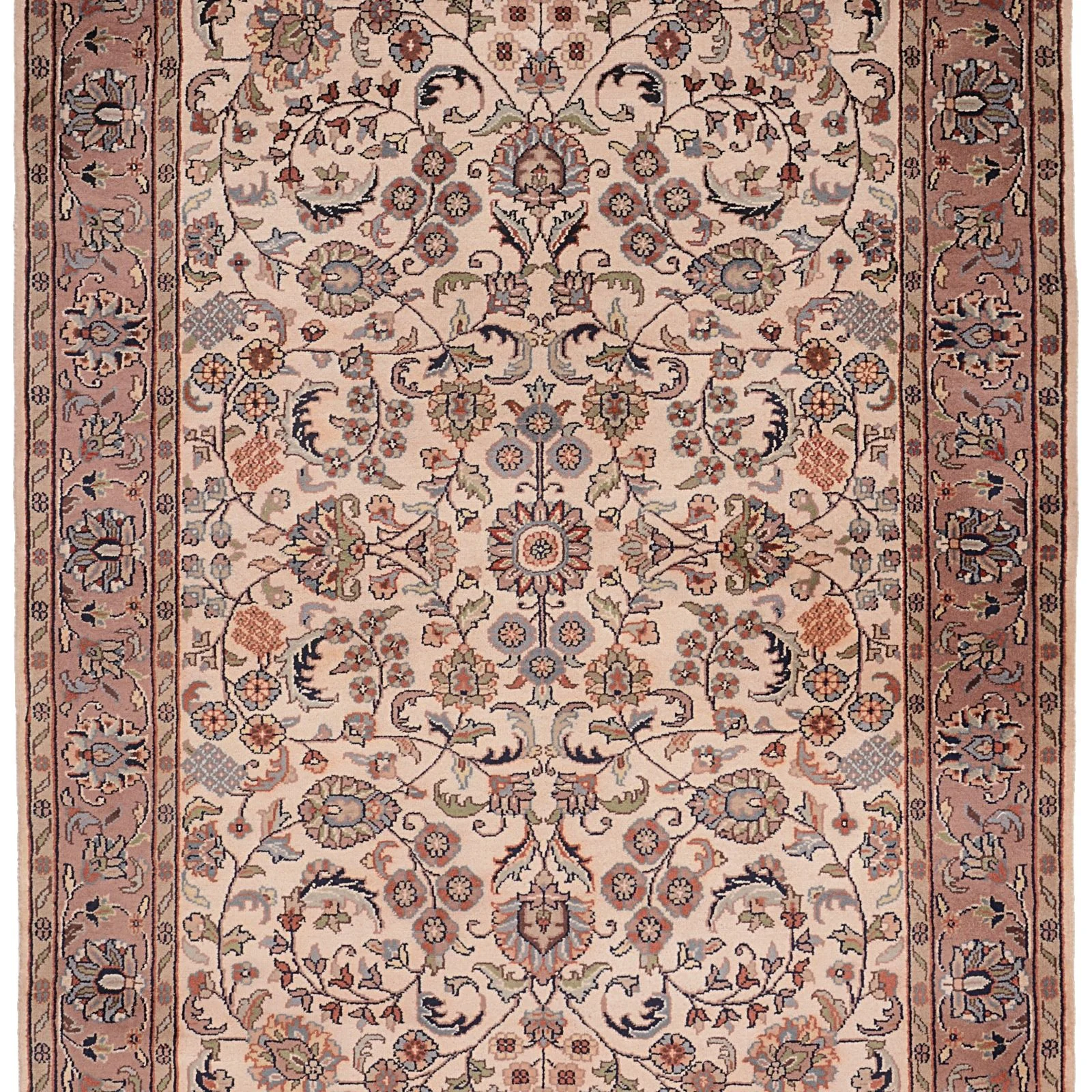 Hand-Knotted Wool Indian Rug, 123 × 179 cm
