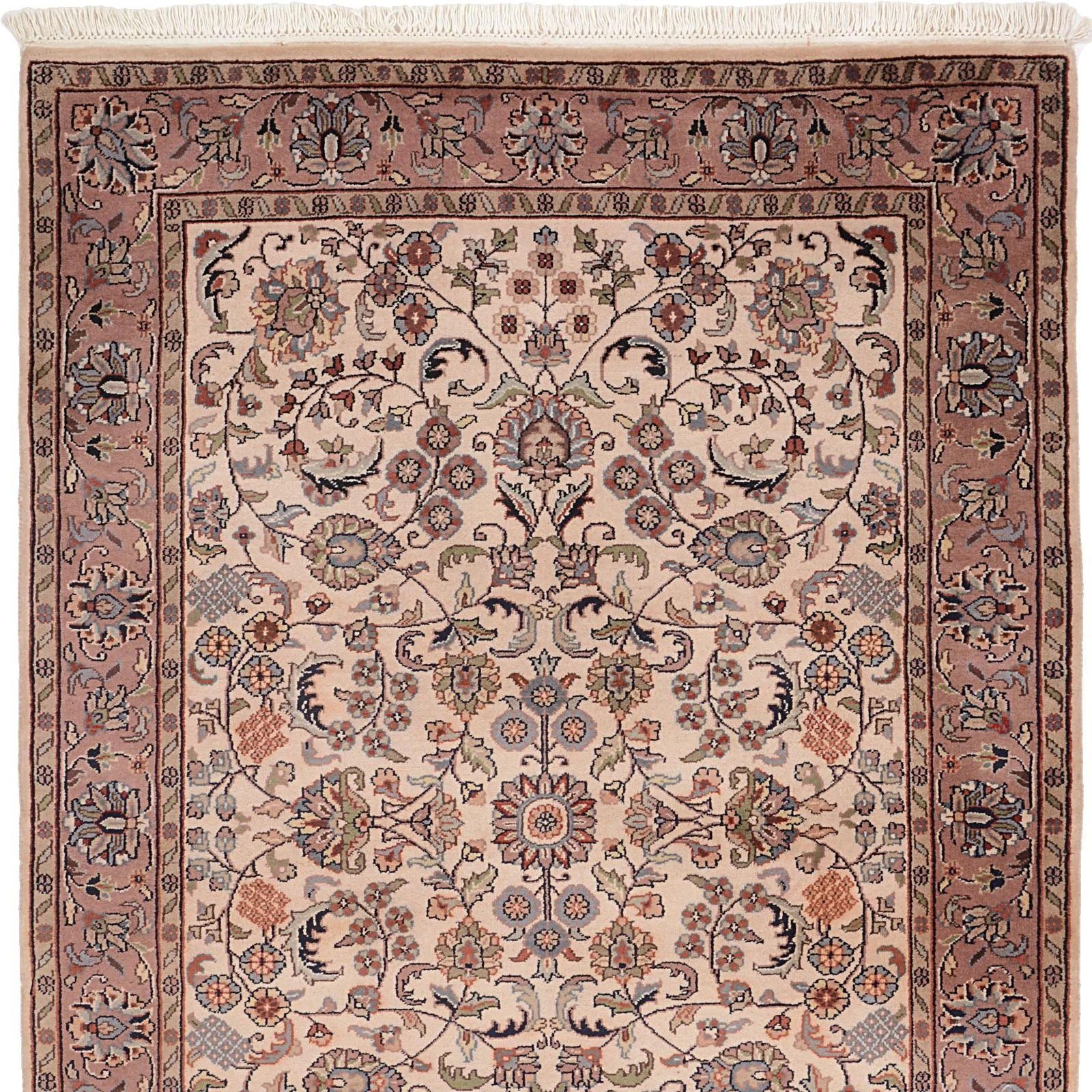 Hand-Knotted Wool Indian Rug, 123 × 179 cm