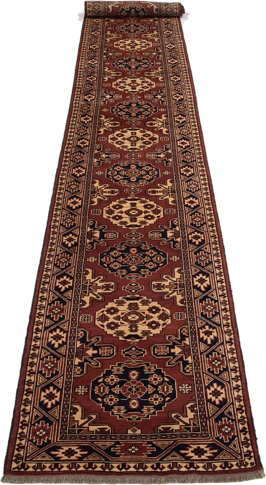 Hand-Knotted Wool Indian Rug, 123 × 179 cm