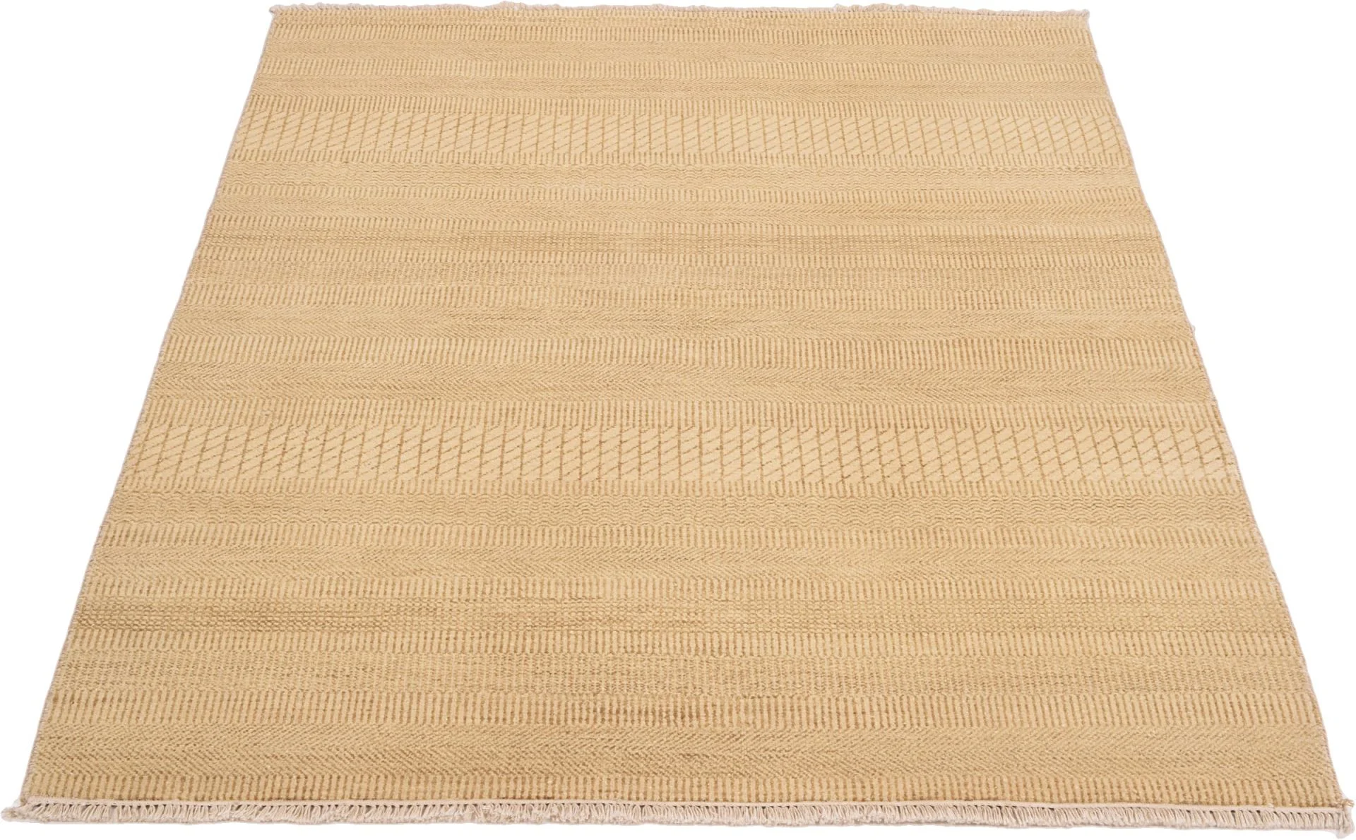 Hand-Knotted Wool Loribaft Indian Rug, 140 × 198 cm