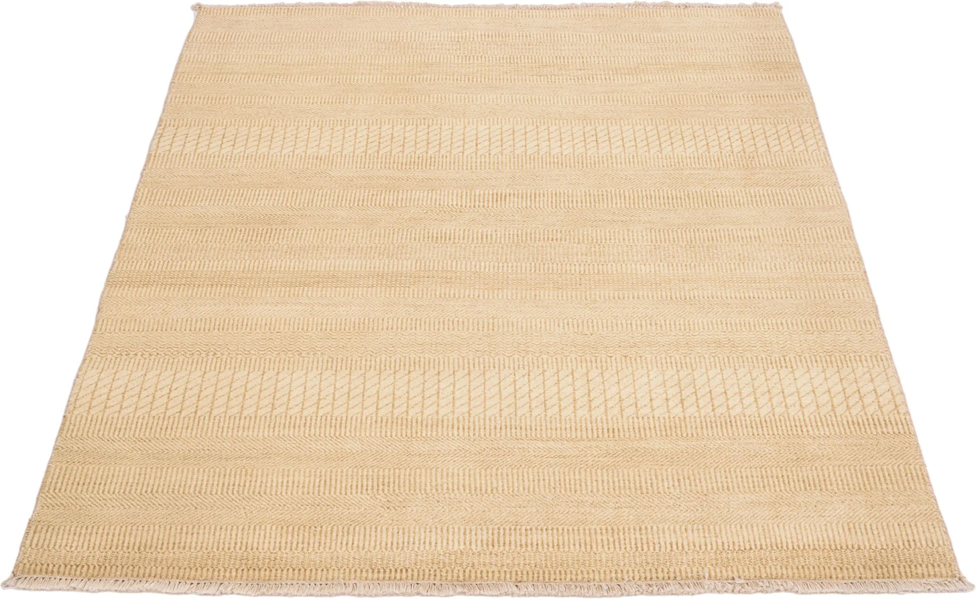 Hand-Knotted Wool Loribaft Indian Rug, 140 × 198 cm