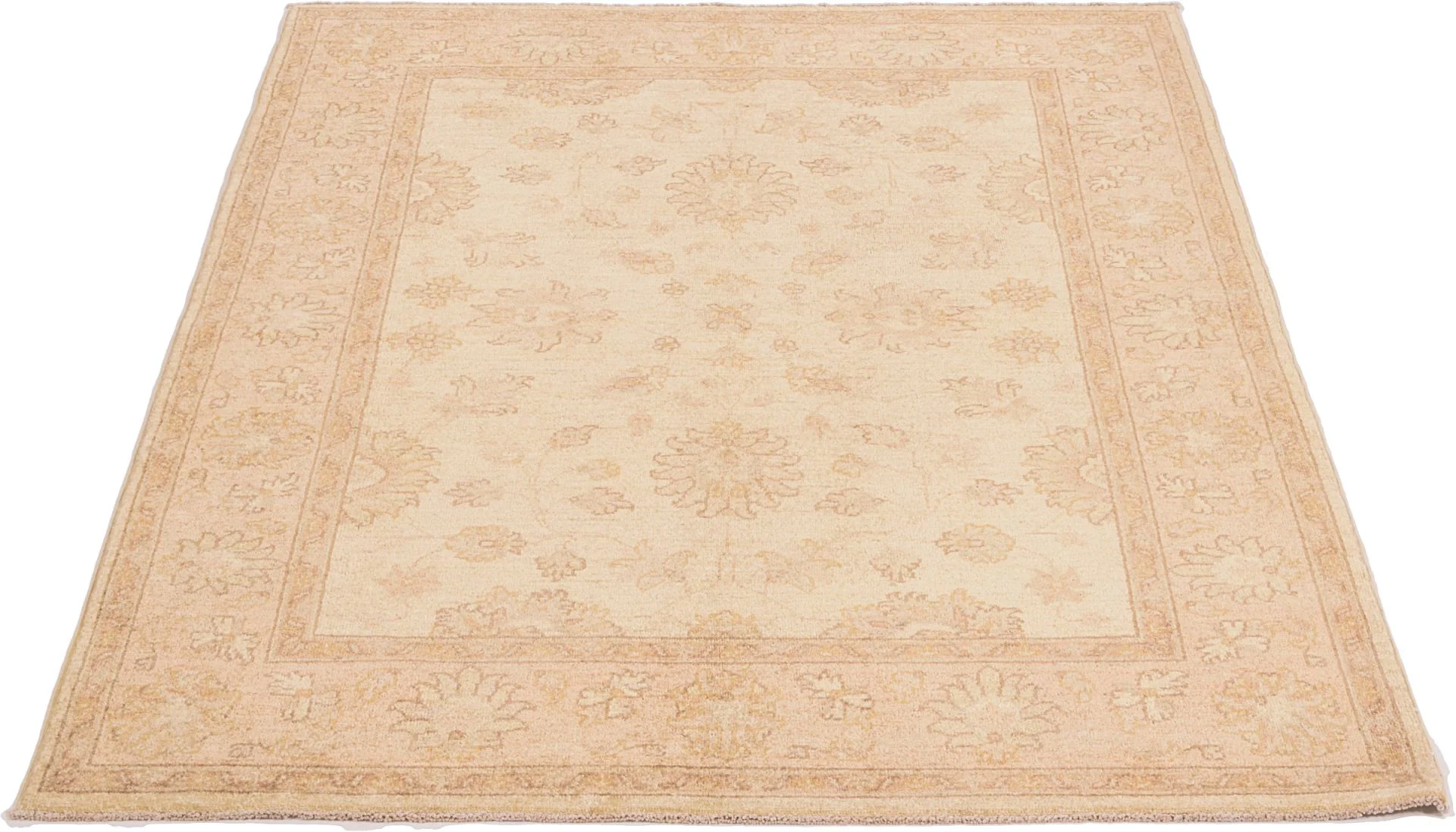 Hand-Knotted Wool Ziegler Pakistani Rug, 147 × 203 cm