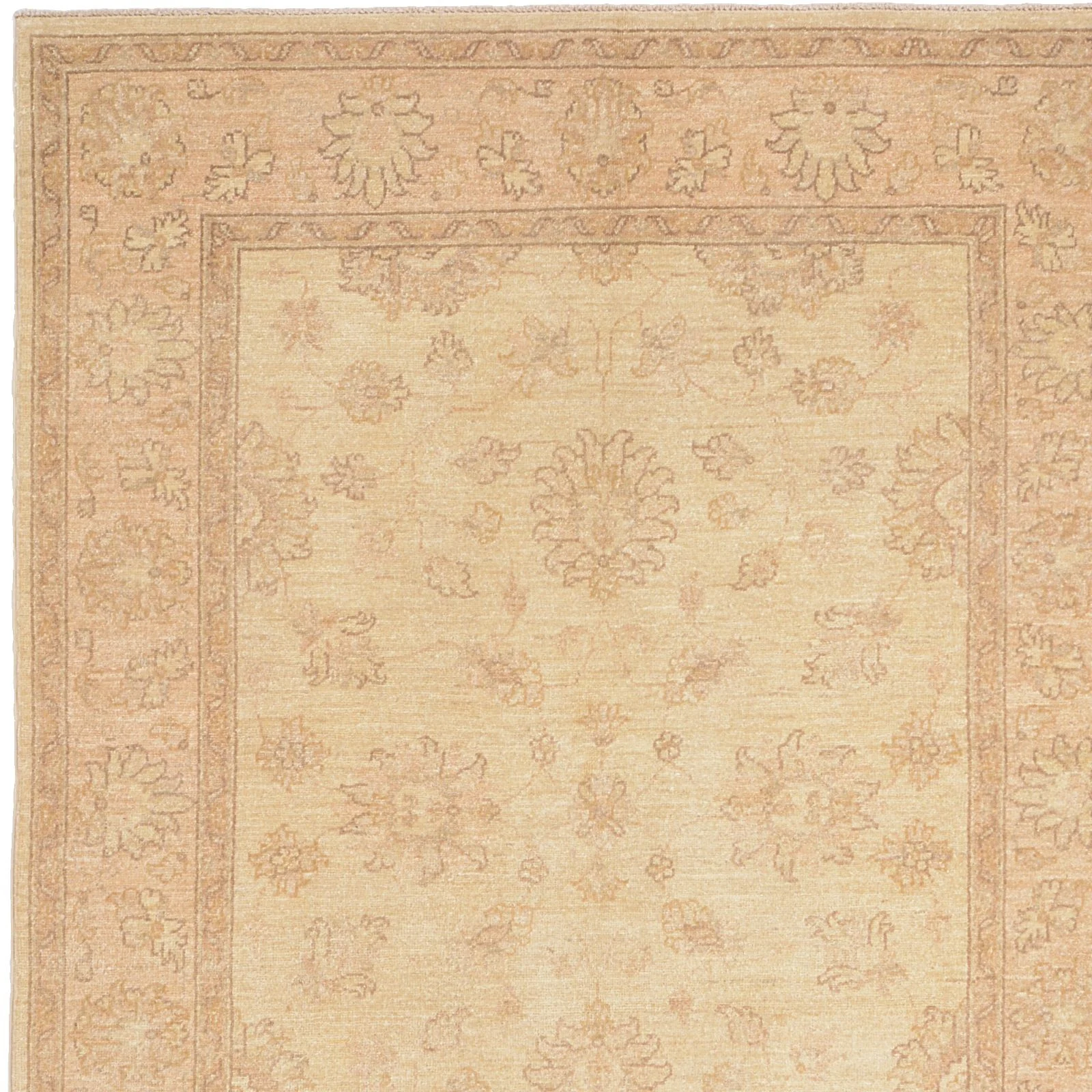 Hand-Knotted Wool Ziegler Pakistani Rug, 147 × 203 cm