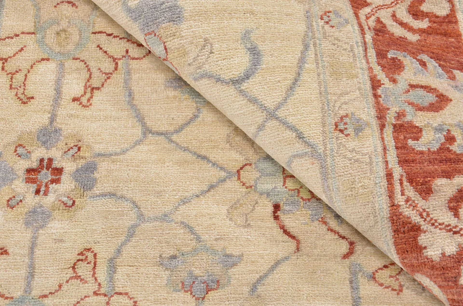 Hand-Knotted Wool Ziegler Afghan Rug, 175 × 234 cm