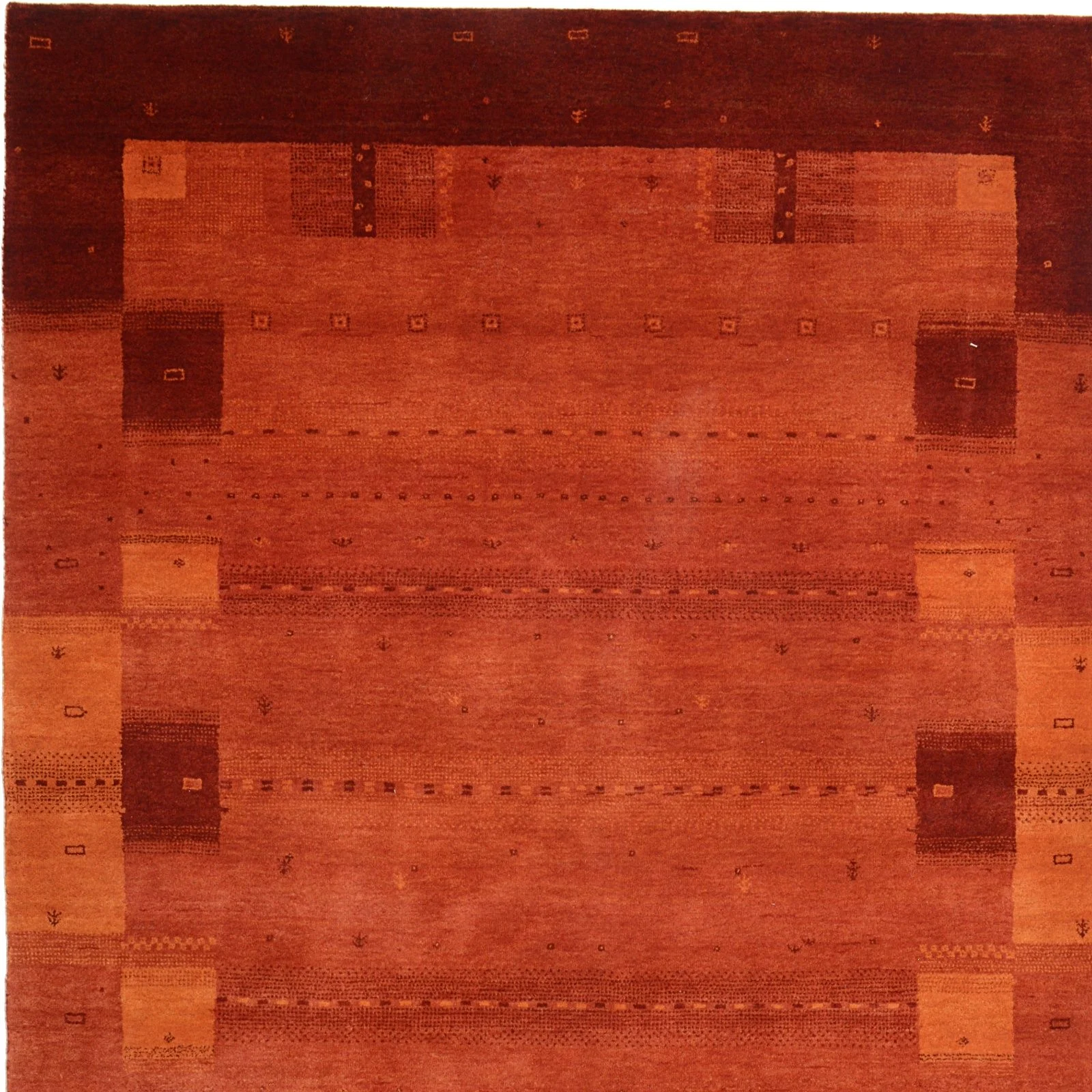orientteppich-loribaft-140-x-200-cm-schurwolle-handgeknupft-rot-10 Loribaft Indian Rug — hand-knotted, 140 × 200 cm, Wool