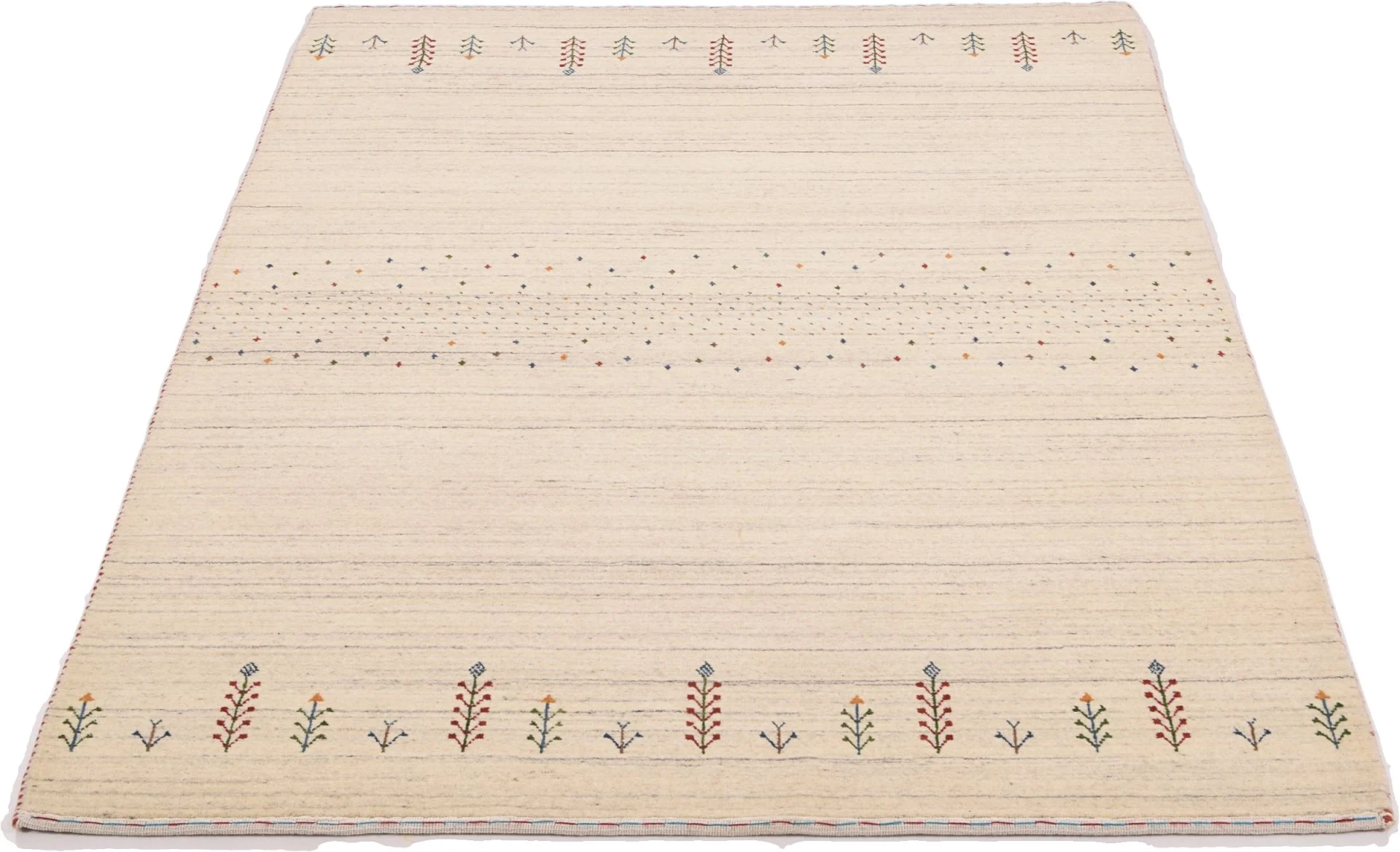orientteppich-loribaft-143-x-202-cm-schurwolle-handgeknupft-beige-4 Loribaft Indian Rug 143 × 202 cm, Wool, hand-knotted