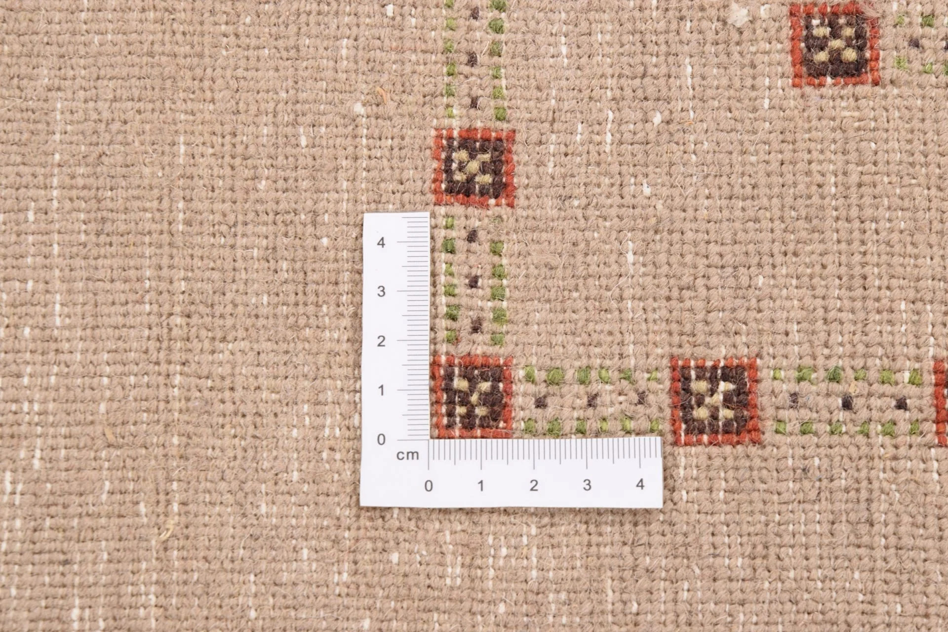 Hand-Knotted Wool Loribaft Indian Rug, 195 × 196 cm