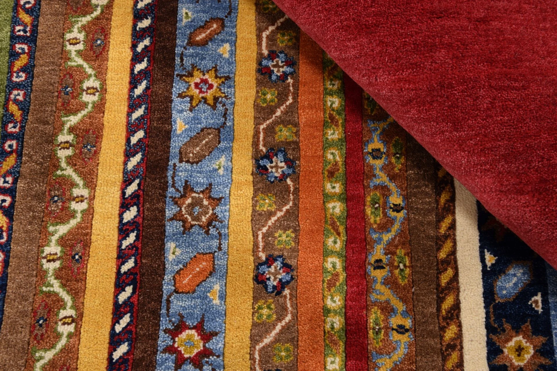 orientteppich-loribaft-185-x-274-cm-schurwolle-handgeknupft-6 Hand-Knotted Wool Loribaft Indian Rug, 185 × 274 cm