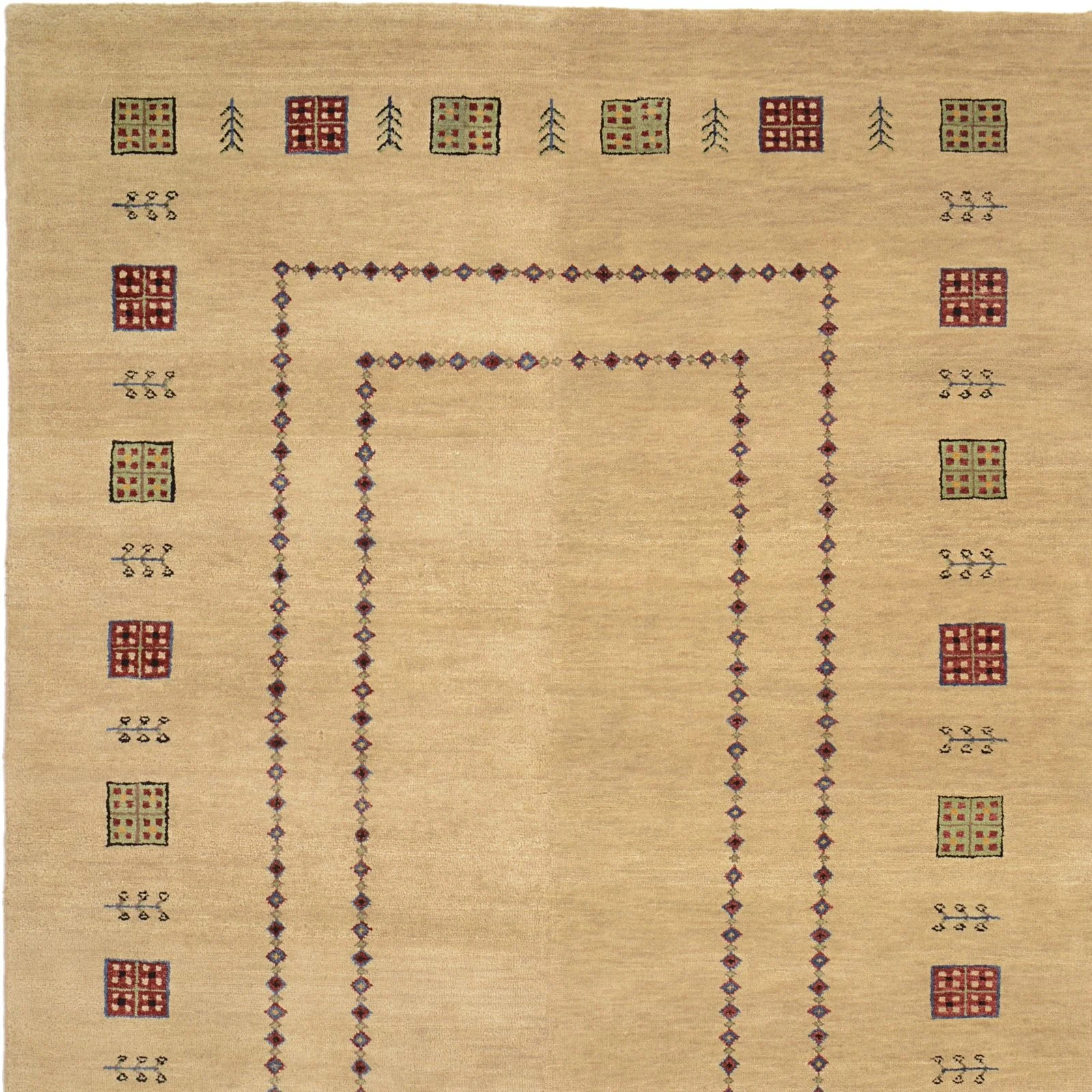 orientteppich-loribaft-127-x-189-cm-baumwolle-handgeknupft-5 Loribaft Indian Rug 127 × 189 cm, hand-knotted