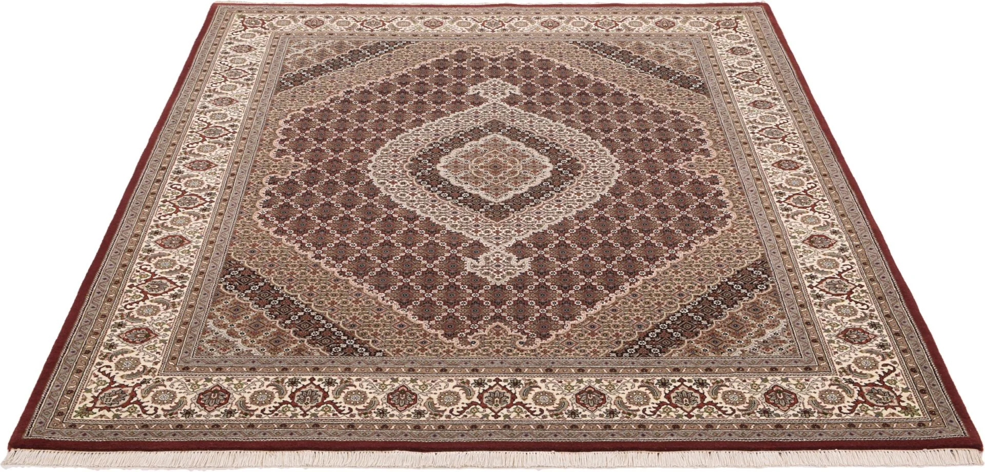 Tabriz Indian Rug — hand-knotted, 199 × 251 cm