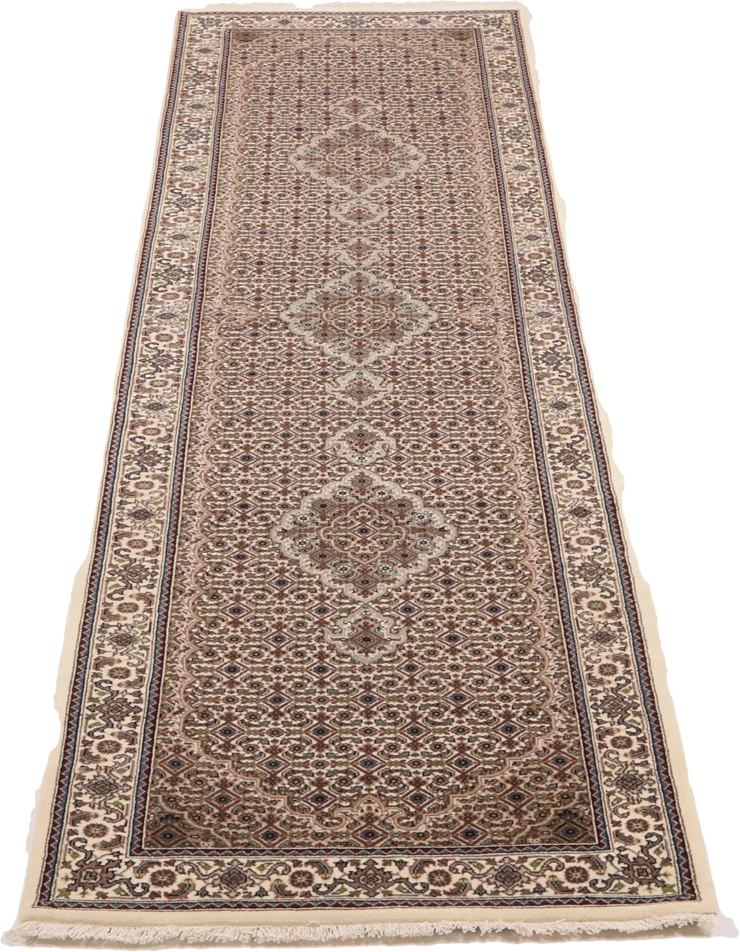 Tabriz Indian Rug — hand-knotted, 81 × 302 cm