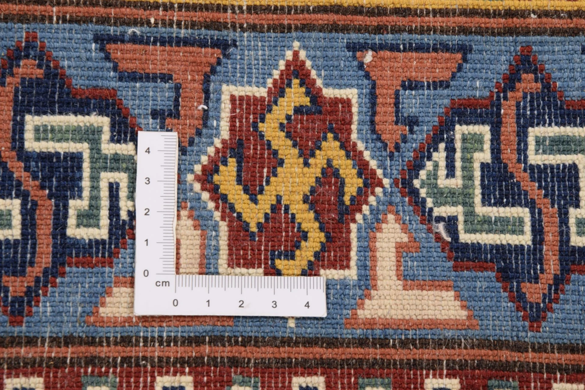 Kazak Indian Rug — hand-knotted, 126 × 161 cm