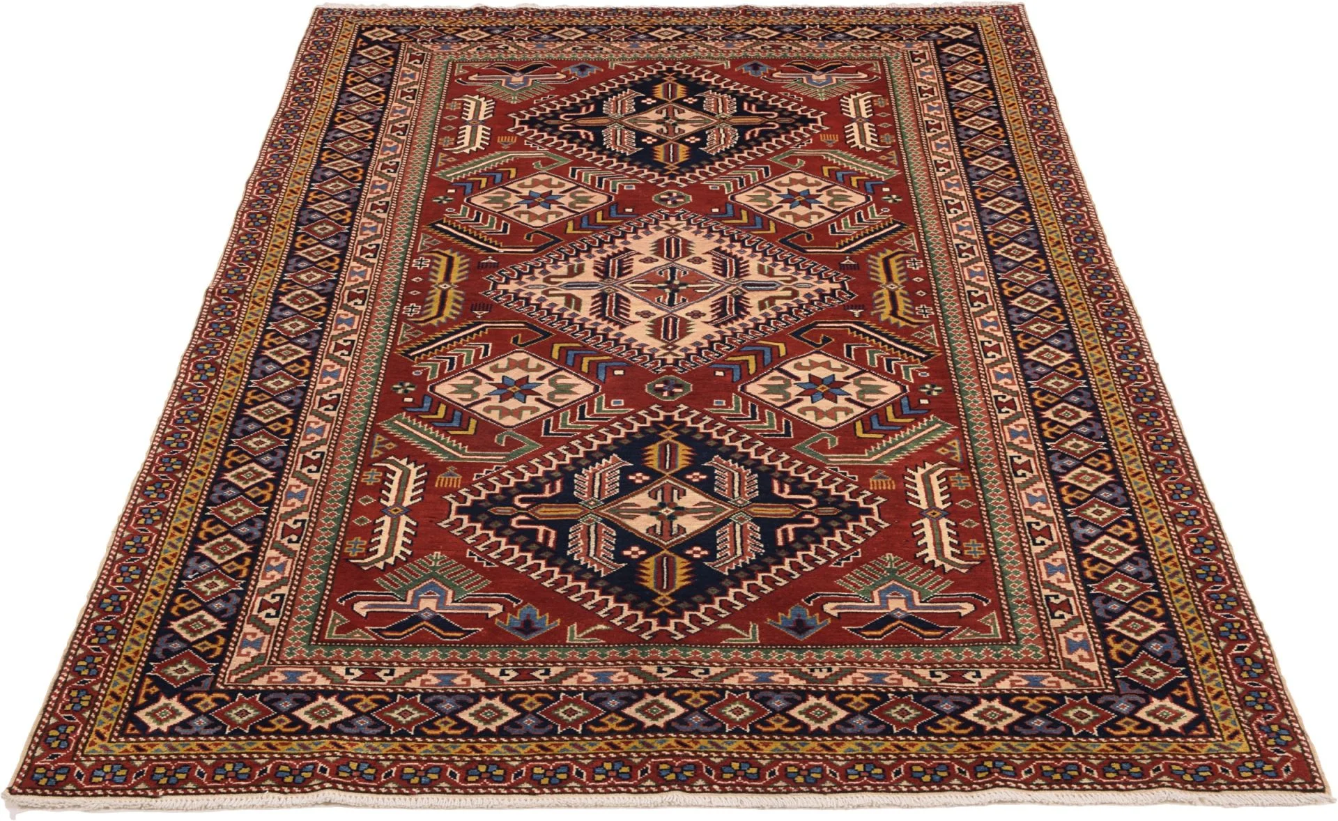 Kazak Indian Rug — hand-knotted, 143 × 214 cm