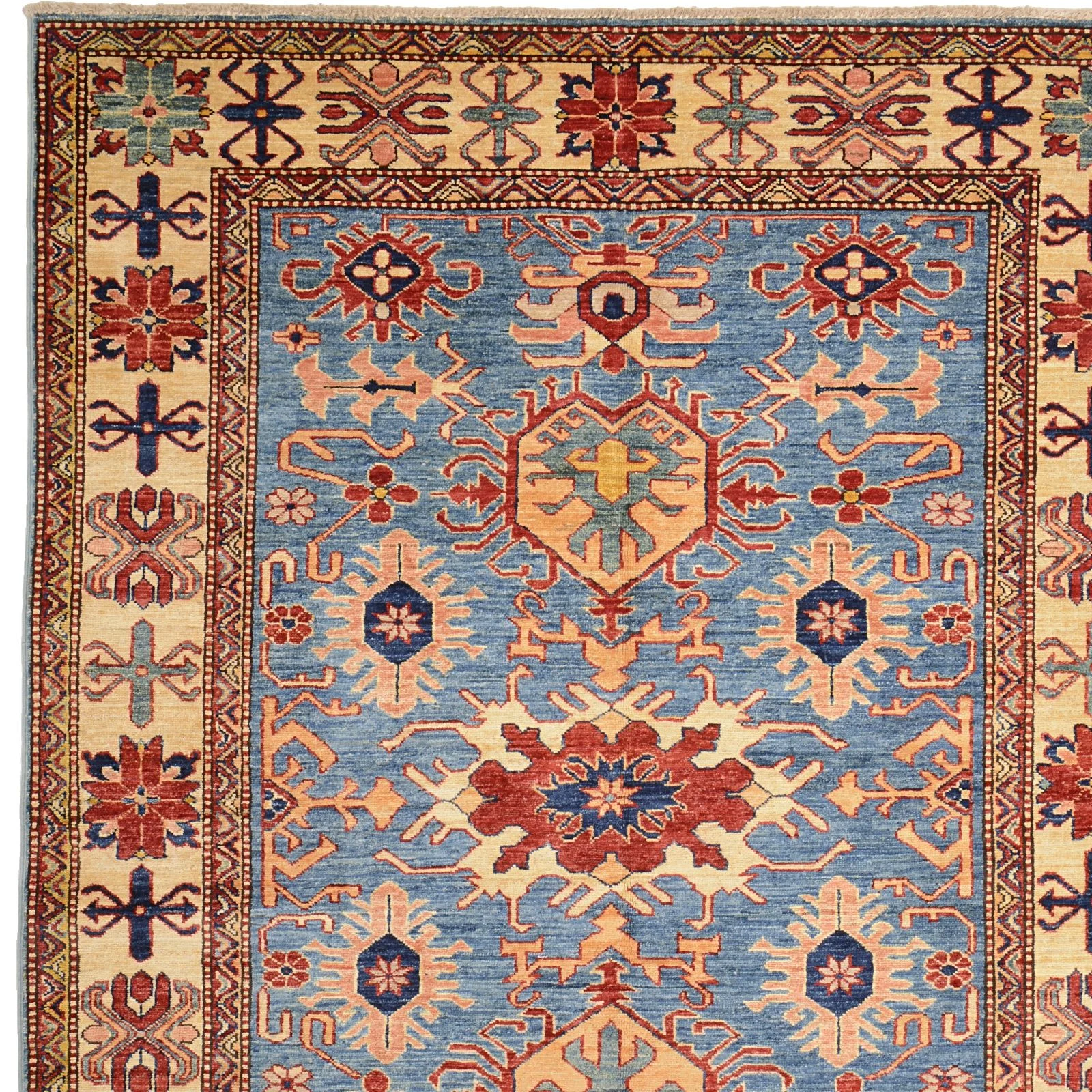 Kazak Indian Rug — hand-knotted, 143 × 214 cm