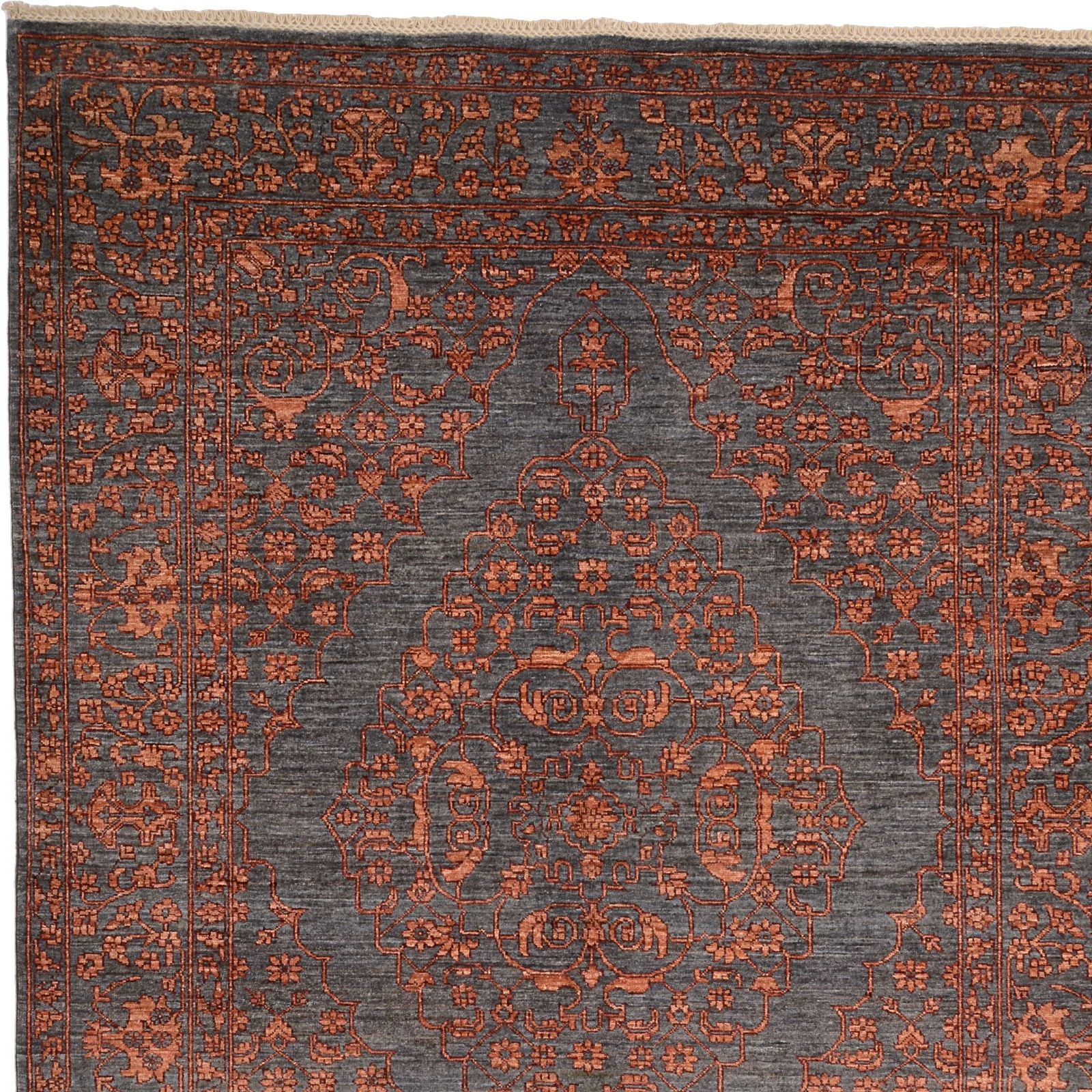 Hand-Knotted Wool Ziegler Pakistani Rug, 180 × 241 cm