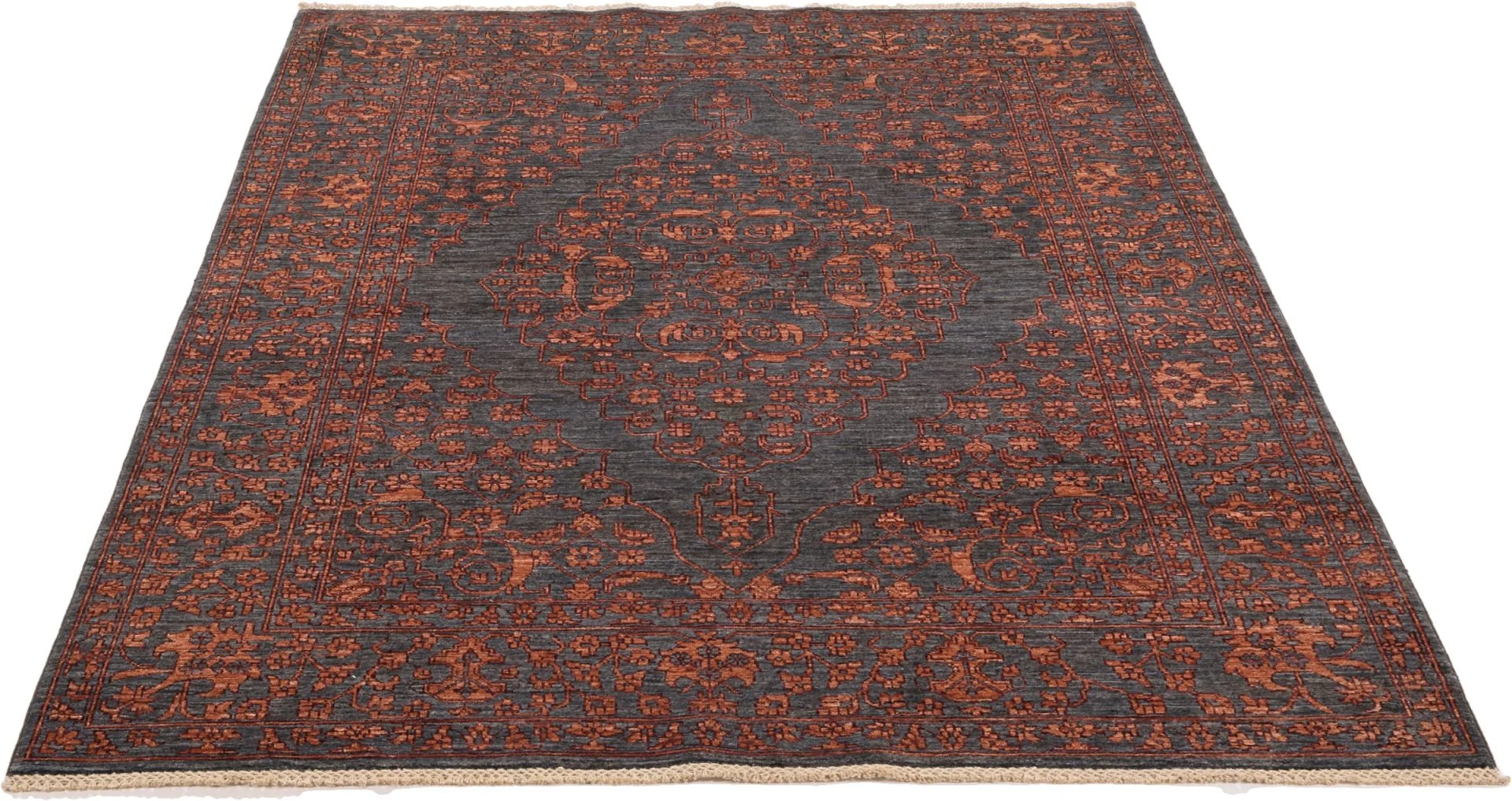 Hand-Knotted Wool Ziegler Pakistani Rug, 180 × 241 cm