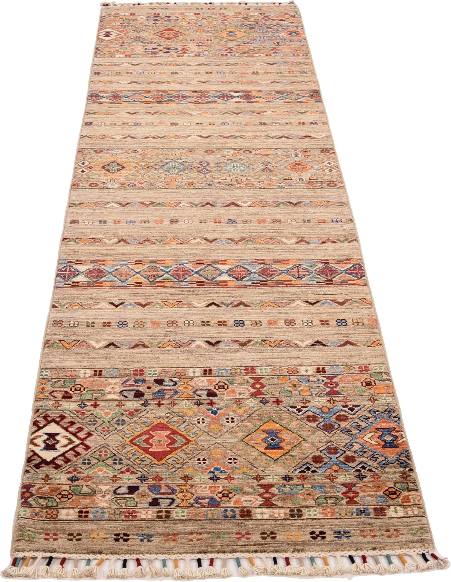 Samarkand Pakistani Rug — hand-knotted, 78 × 295 cm, Wool