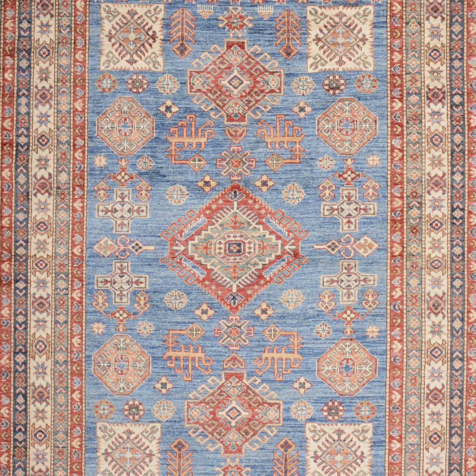 Hand-Knotted Wool Samarkand Pakistani Rug, 147 × 207 cm