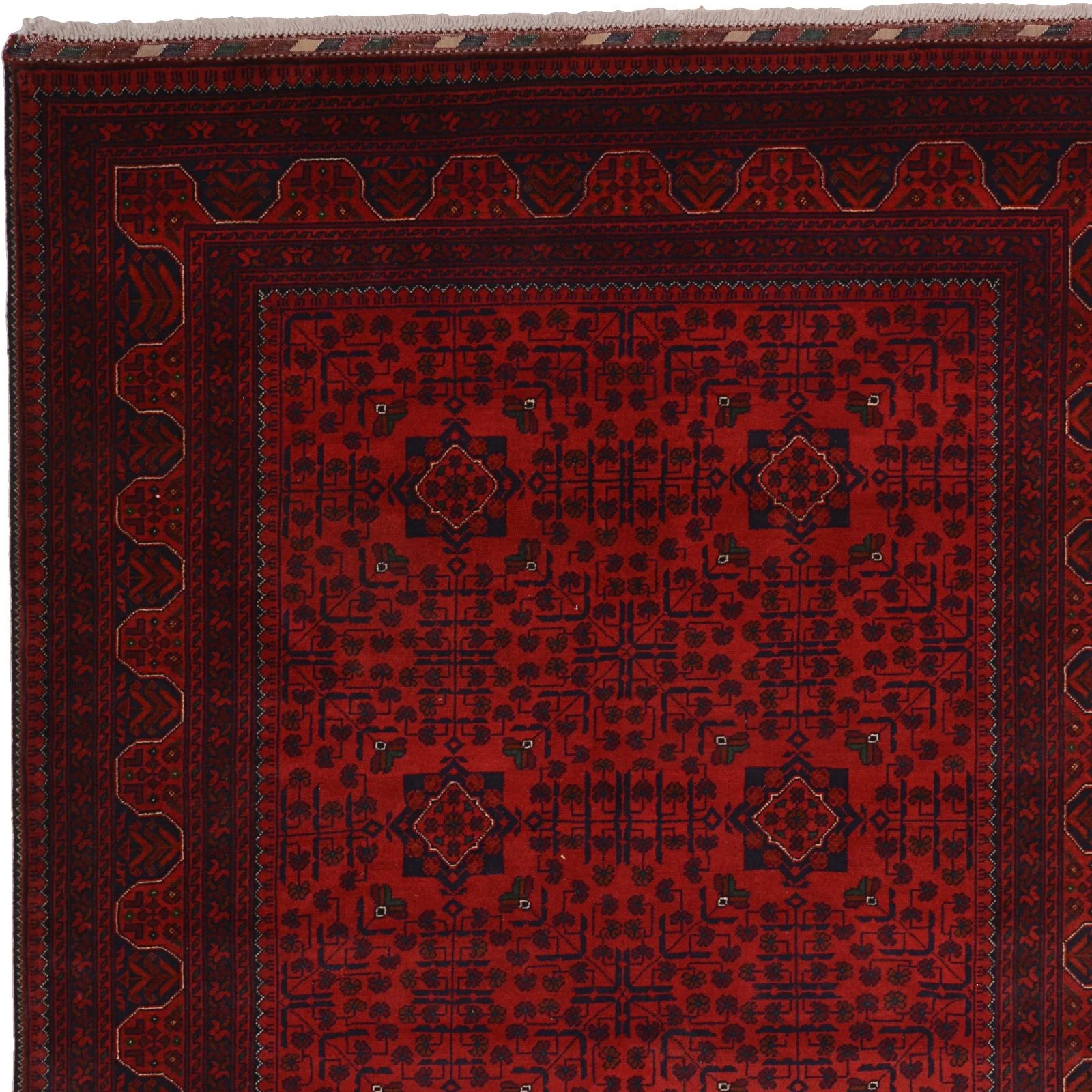 Hand-Knotted Wool Pakistani Rug, 151 × 193 cm