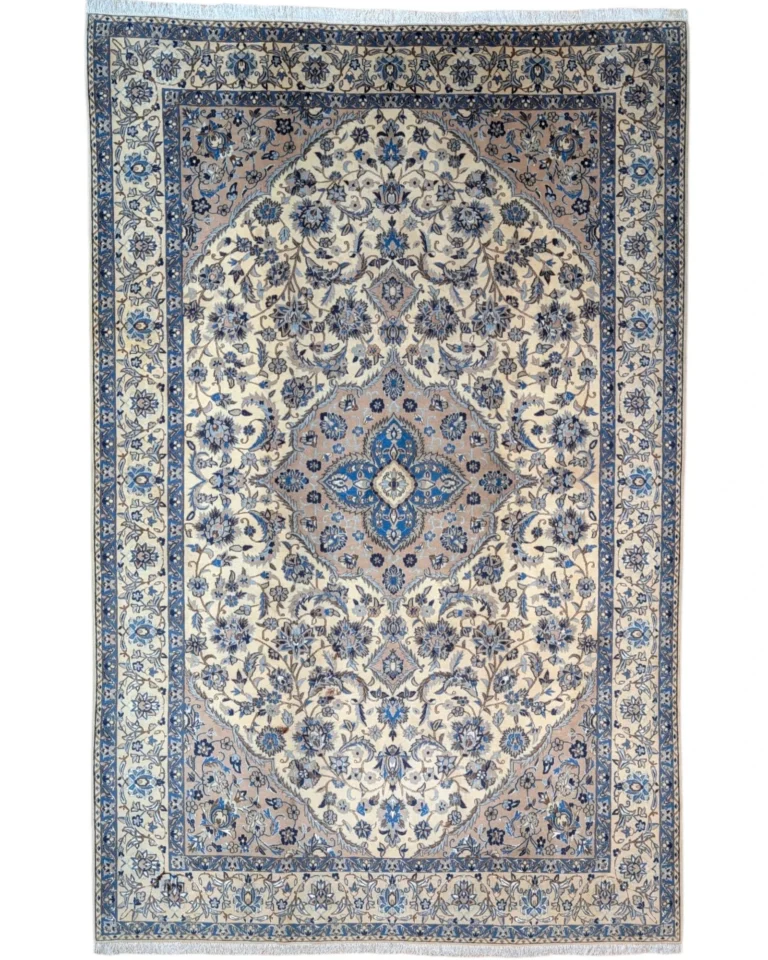 Nain Persian Rug — hand-knotted, Wool & Silk