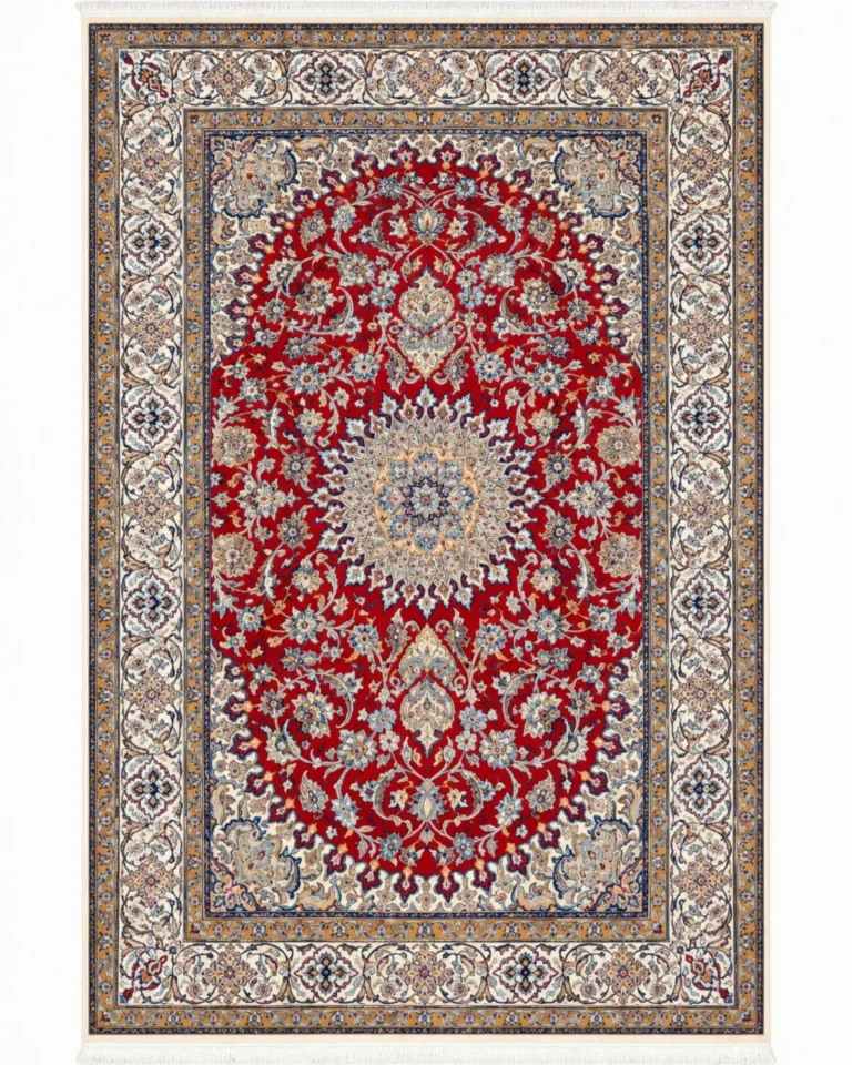 Nain Persian Rug — hand-knotted, 302 × 201 cm, Wool & Silk
