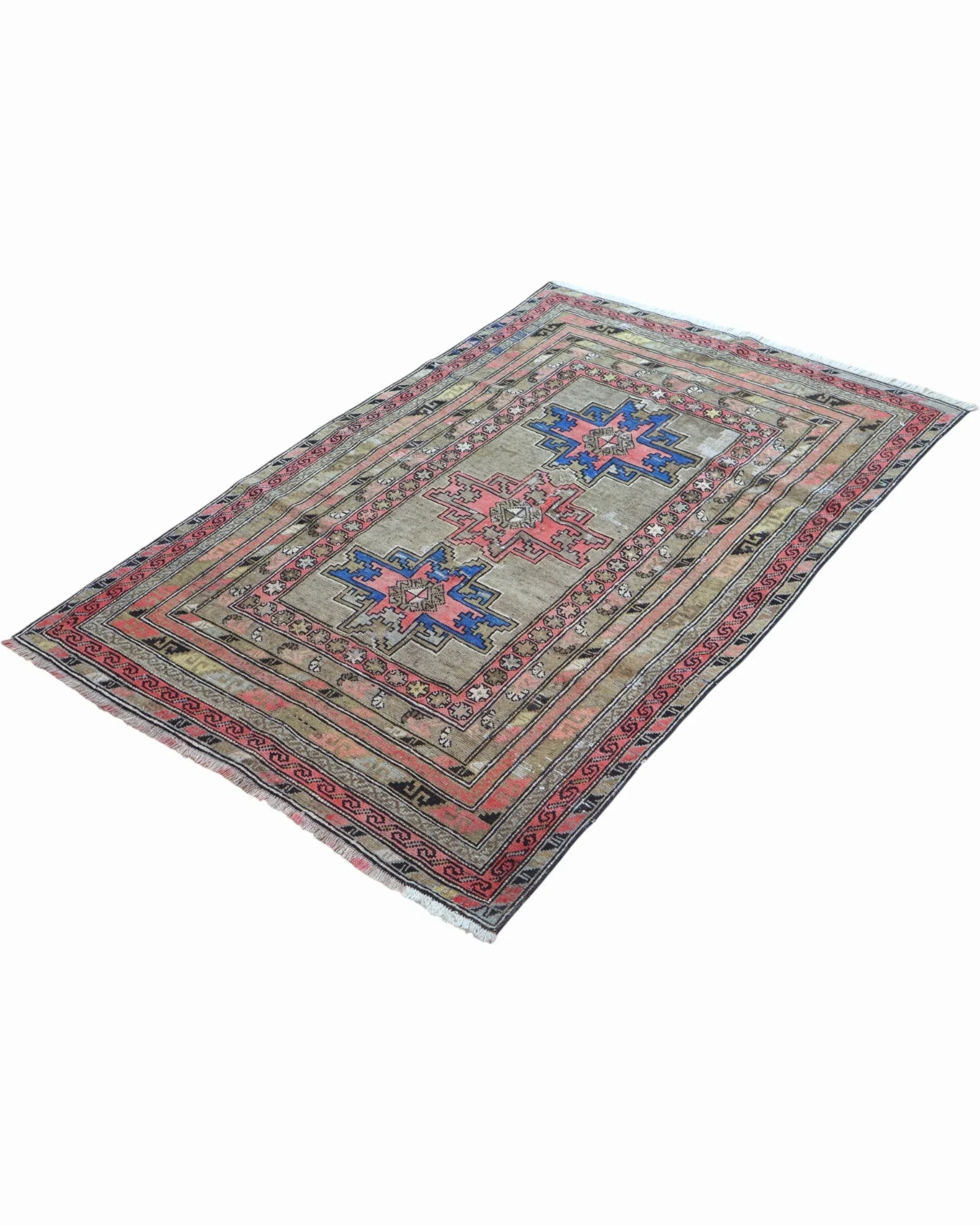 Hand-Knotted Wool Bakhtiari Persian Rug, 185 × 117 cm