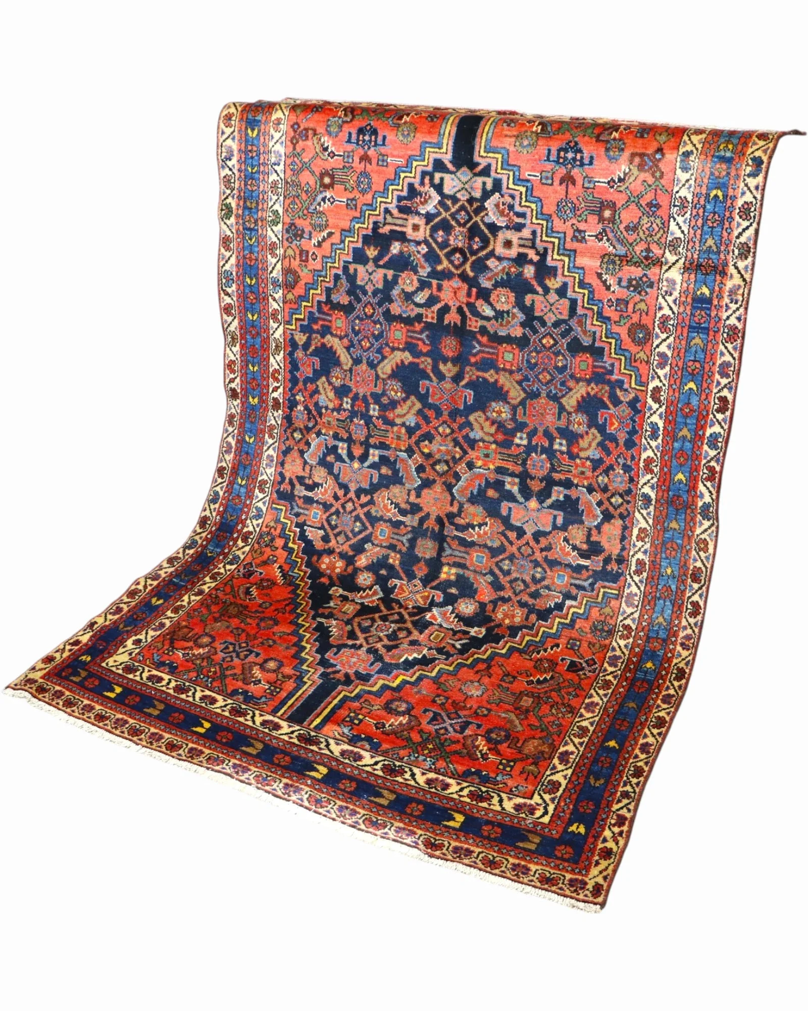 Malayer Persian Rug — hand-knotted, 197 × 129 cm, Wool