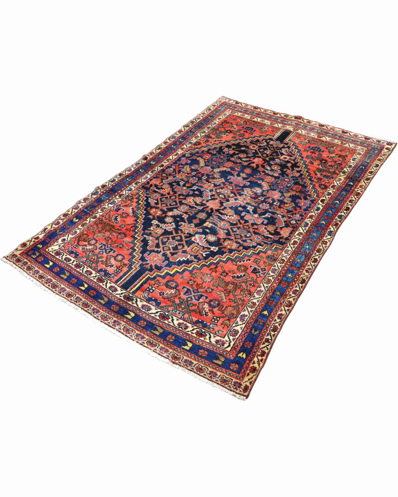 Malayer Persian Rug — hand-knotted, 197 × 129 cm, Wool