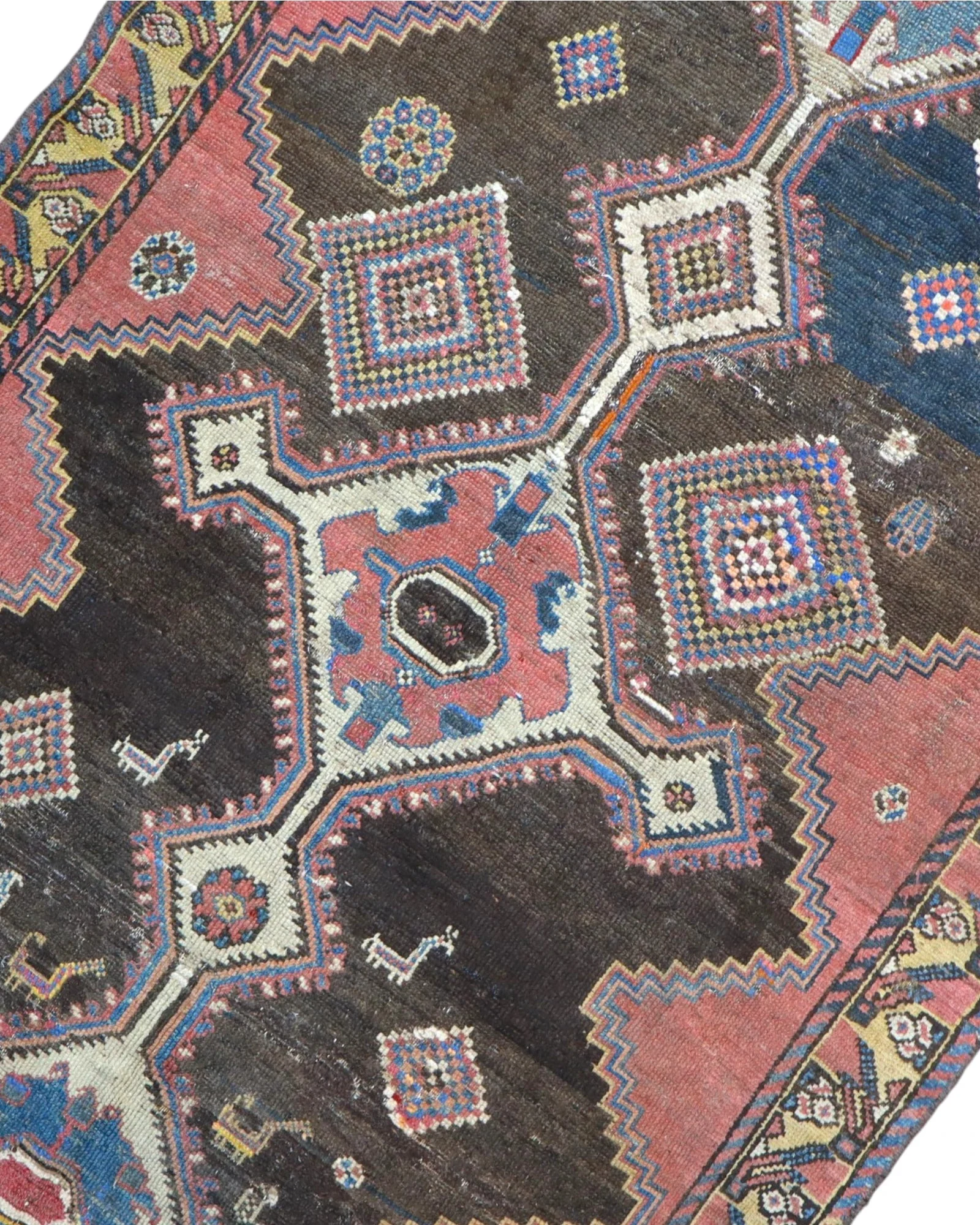 Hand-Knotted Wool Bakhtiari Persian Rug, 238 × 105 cm