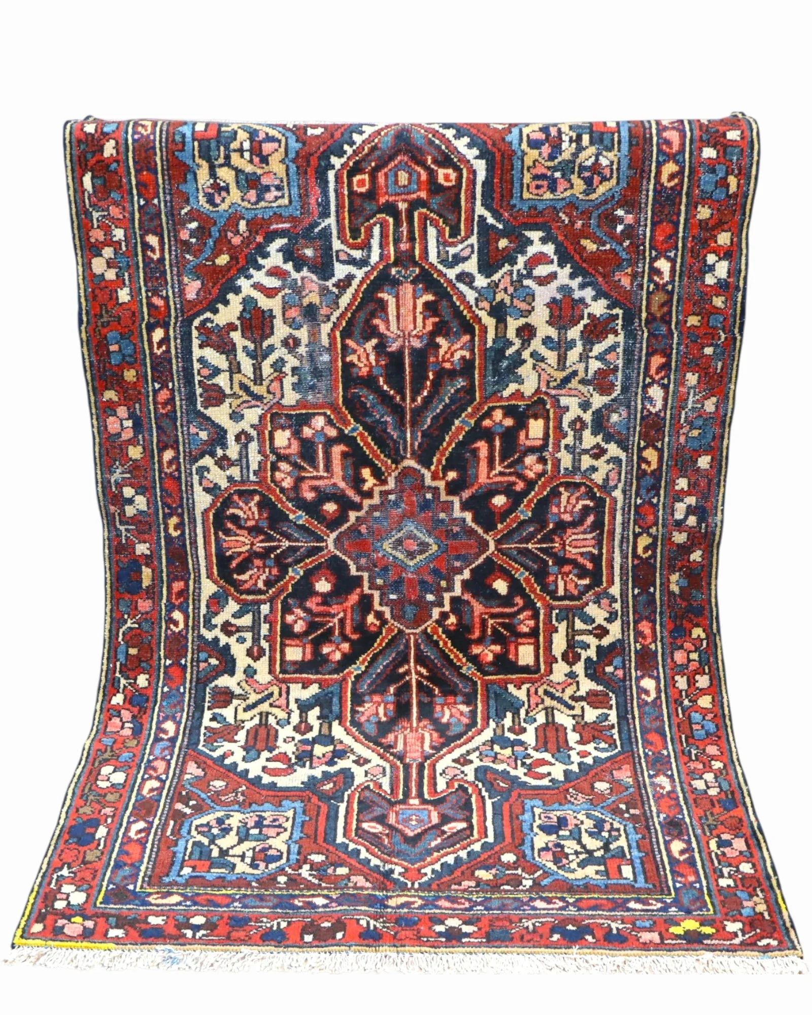 Hand-Knotted Wool Bakhtiari Persian Rug, 185 × 117 cm