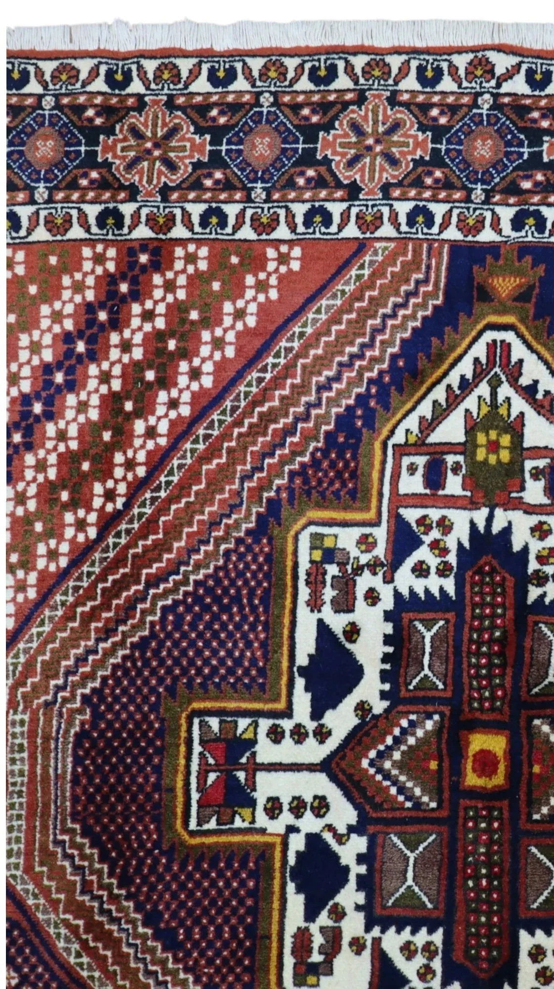 Afshar Persian Rug 223 × 157 cm, Wool, hand-knotted