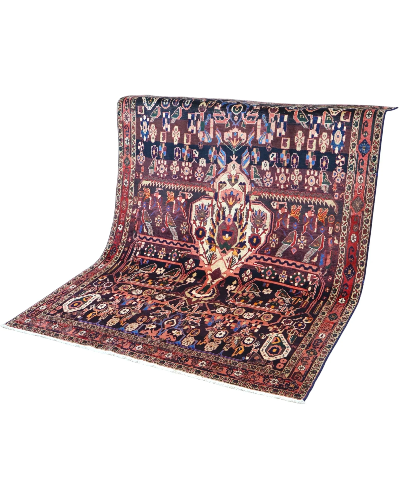 Afshar Persian Rug — hand-knotted, 225 × 167 cm, Wool